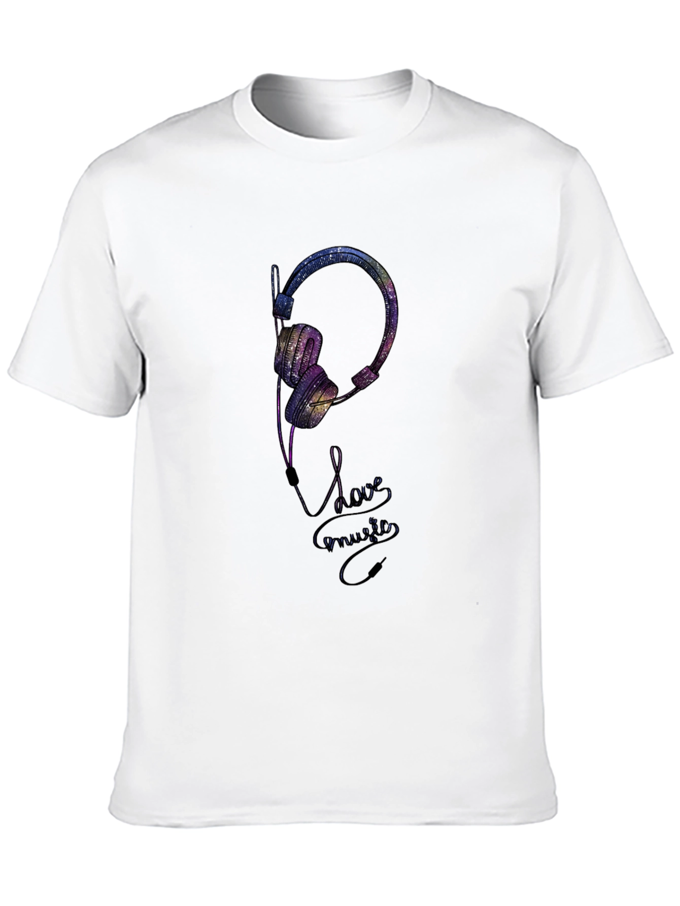 Galaxy Headphones Graphic T-Shirt