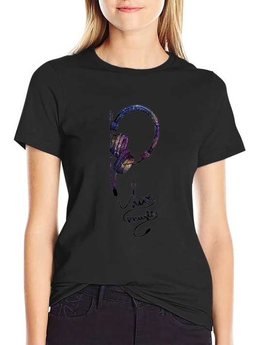 Galaxy Headphones Graphic T-Shirt