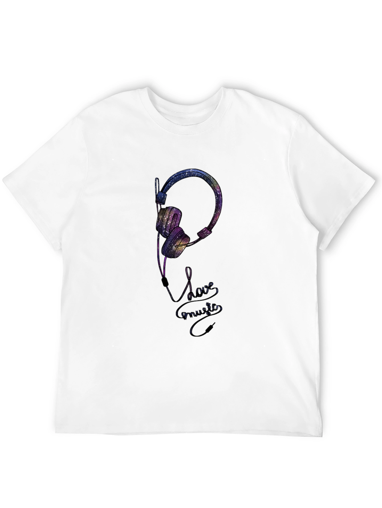Galaxy Headphones Graphic T-Shirt