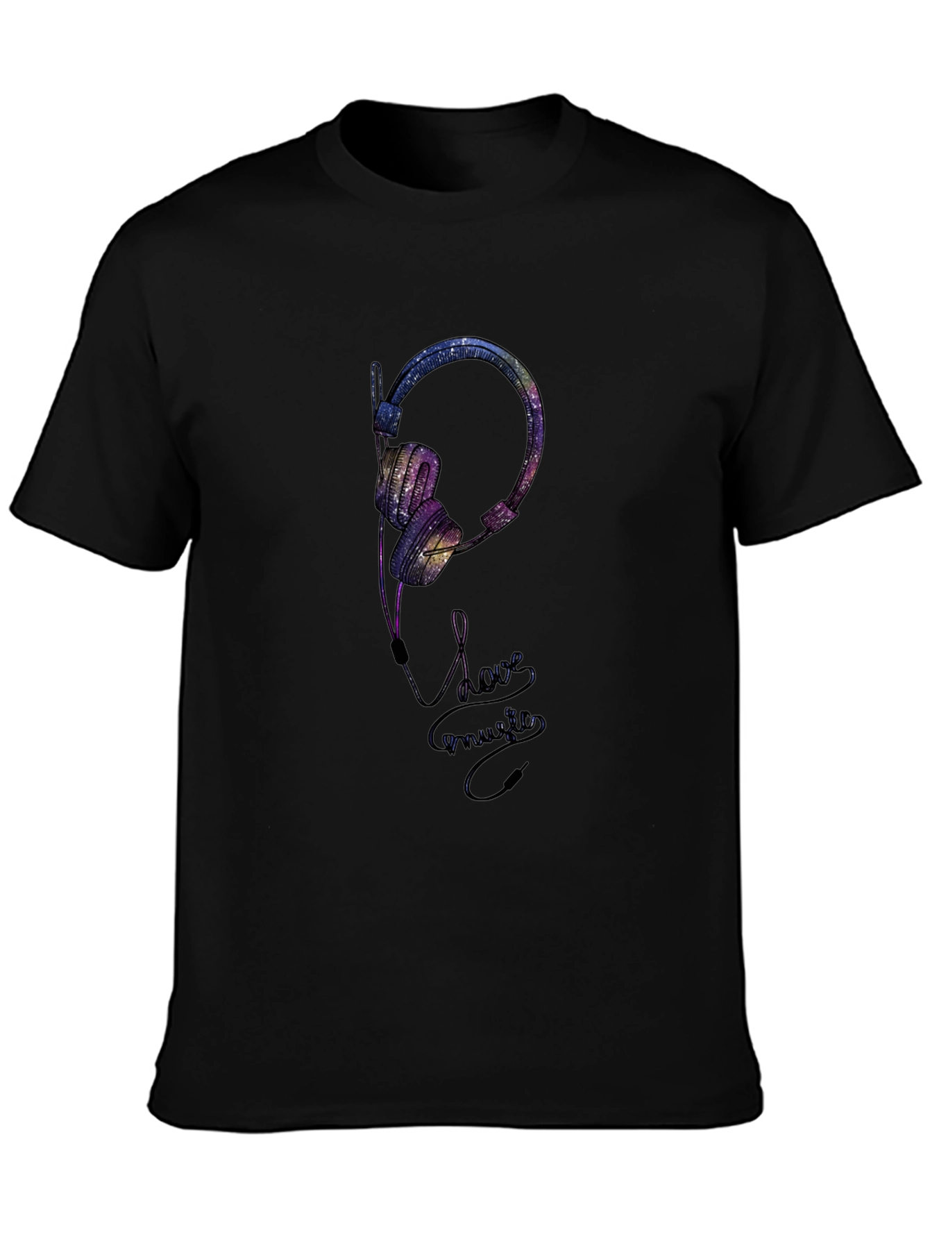 Galaxy Headphones Graphic T-Shirt