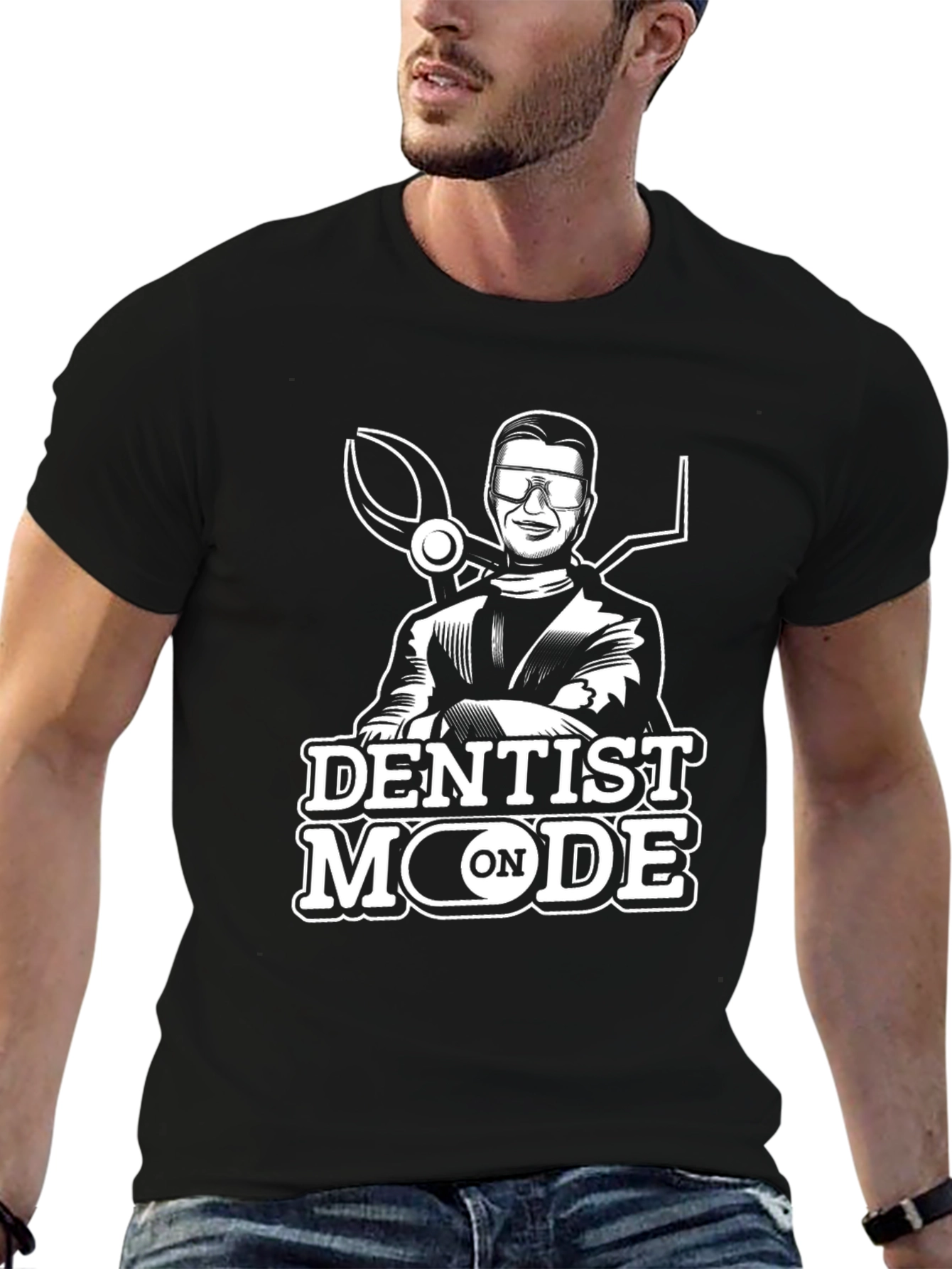 Dentist Mode On Graphic Tee - Black T-Shirt