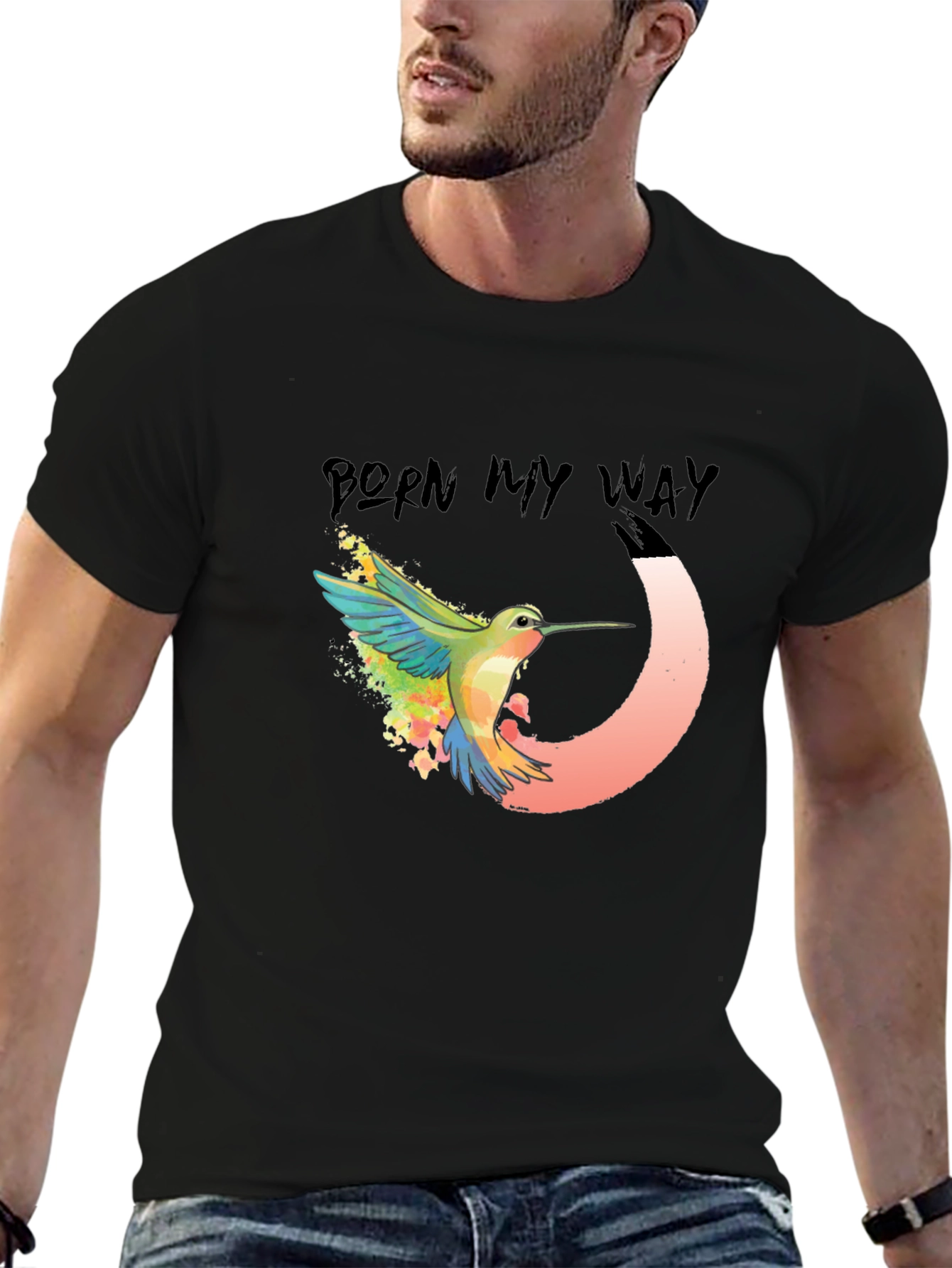 Born My Way Hummingbird Graphic T-Shirt