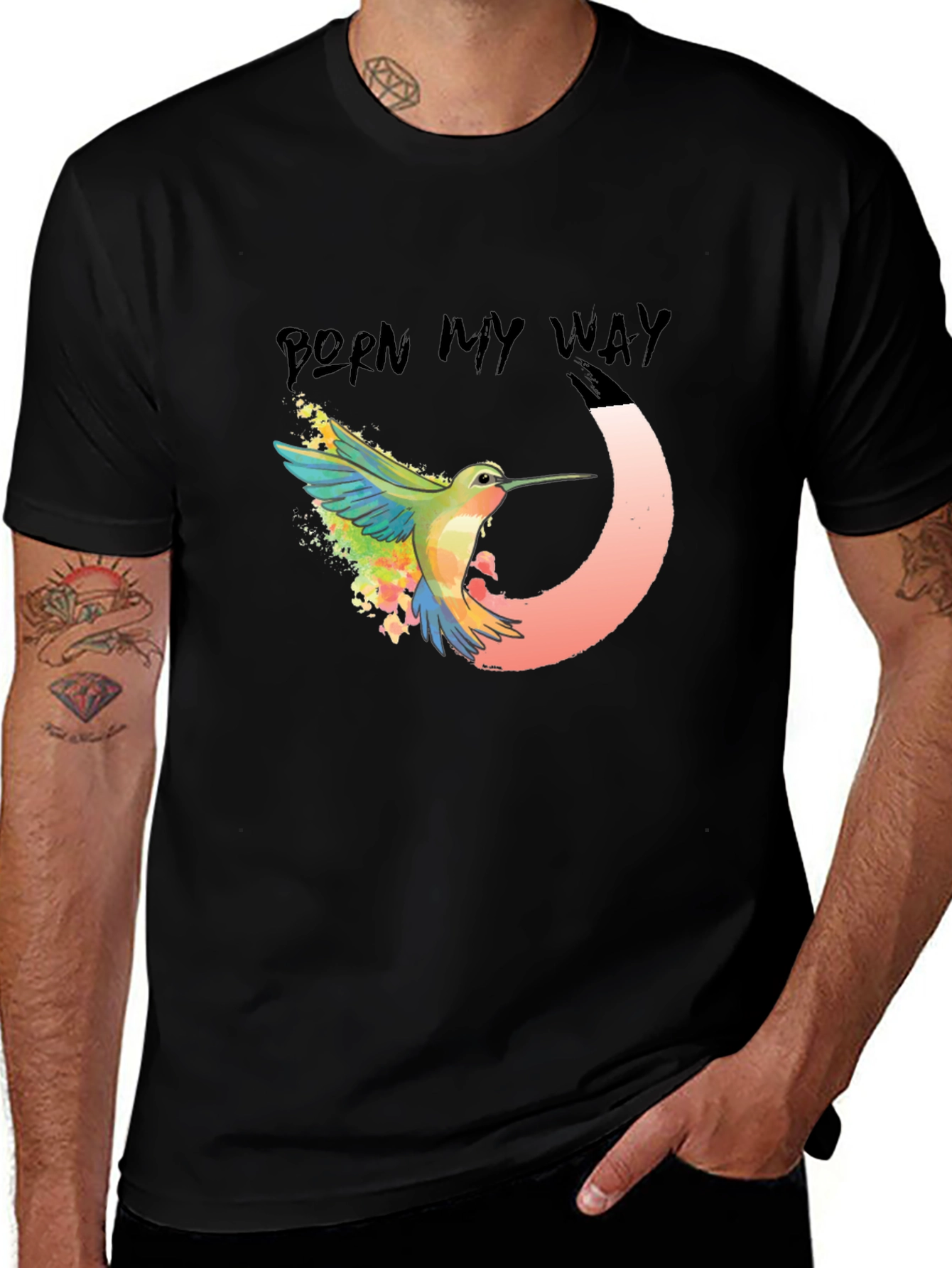 Born My Way Hummingbird Graphic T-Shirt