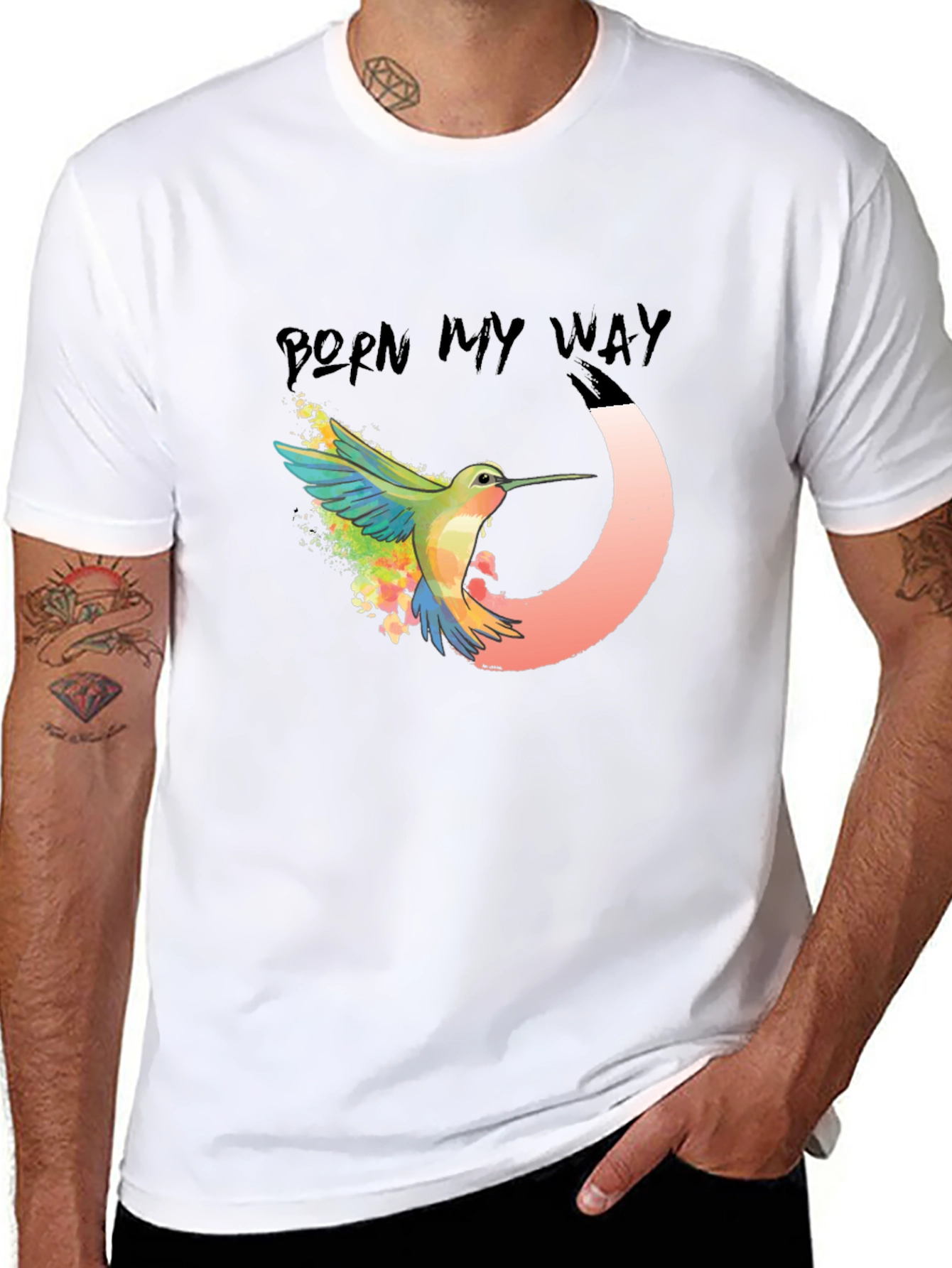 Born My Way Hummingbird Graphic T-Shirt