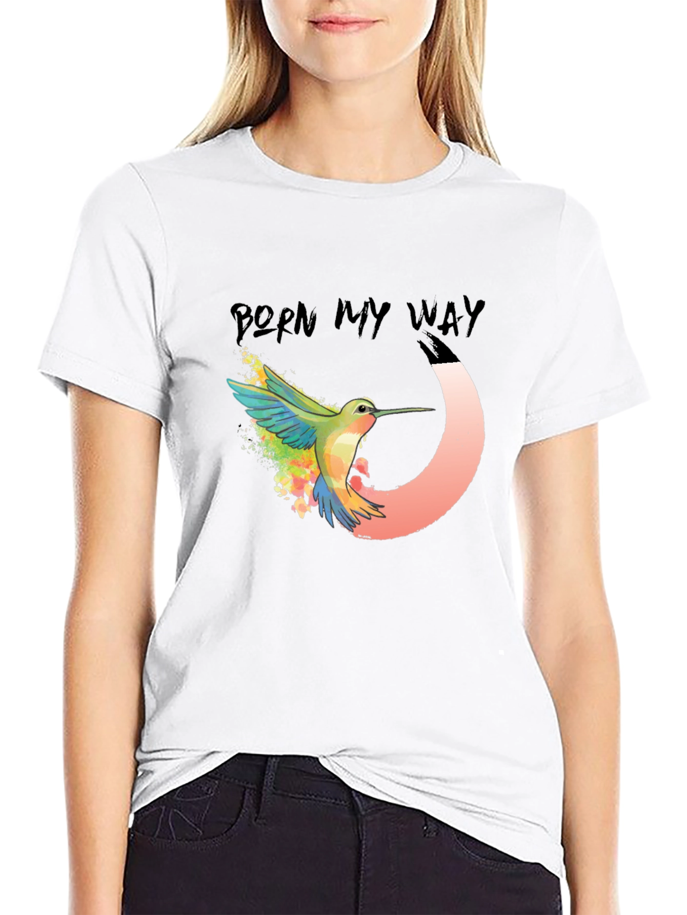Born My Way Hummingbird Graphic T-Shirt