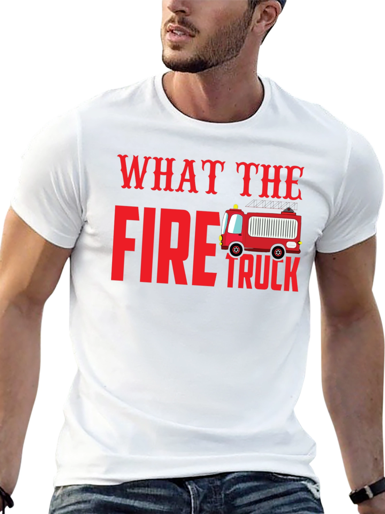What The Fire Truck Black Graphic Tee