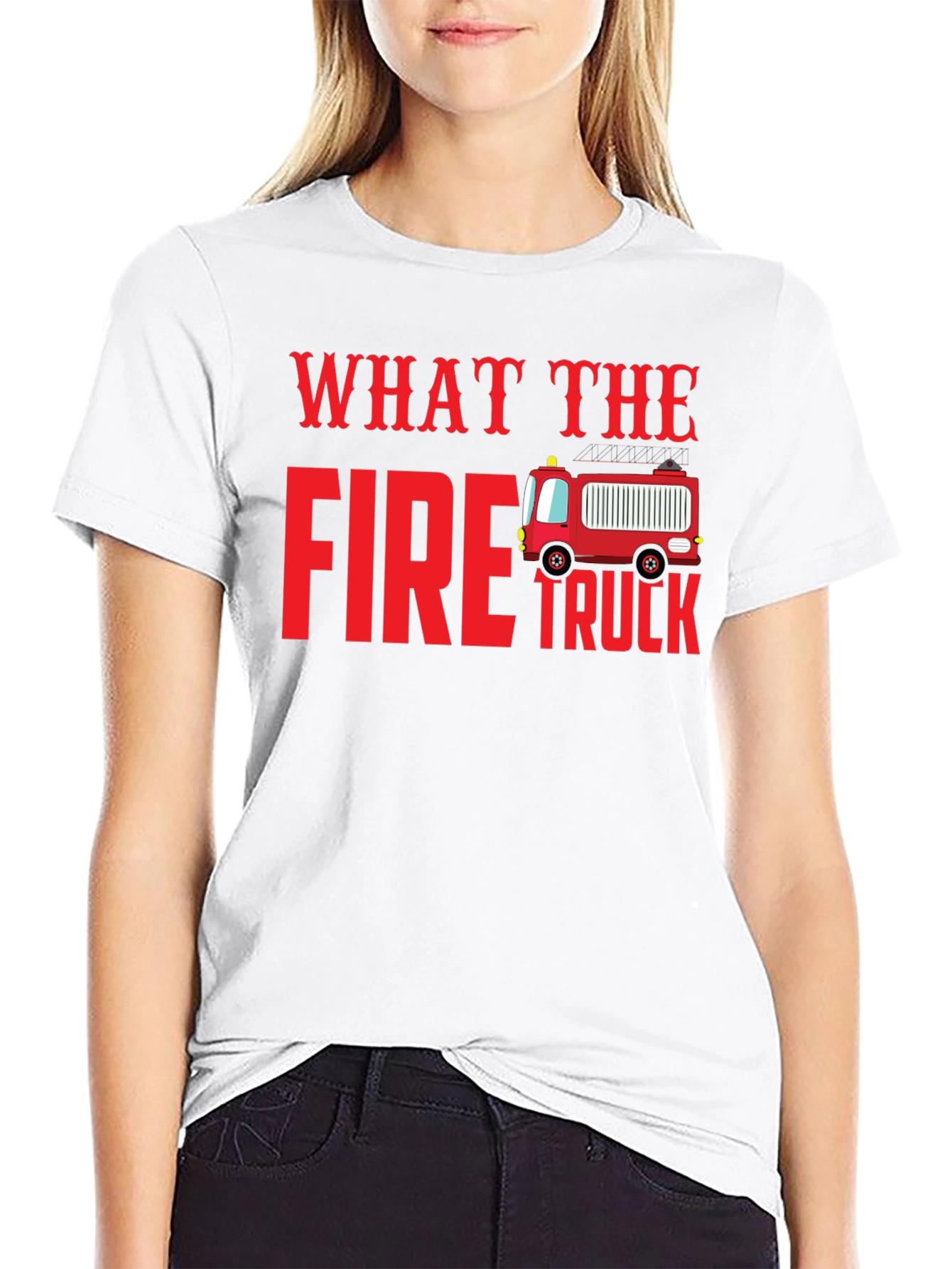 What The Fire Truck Black Graphic Tee