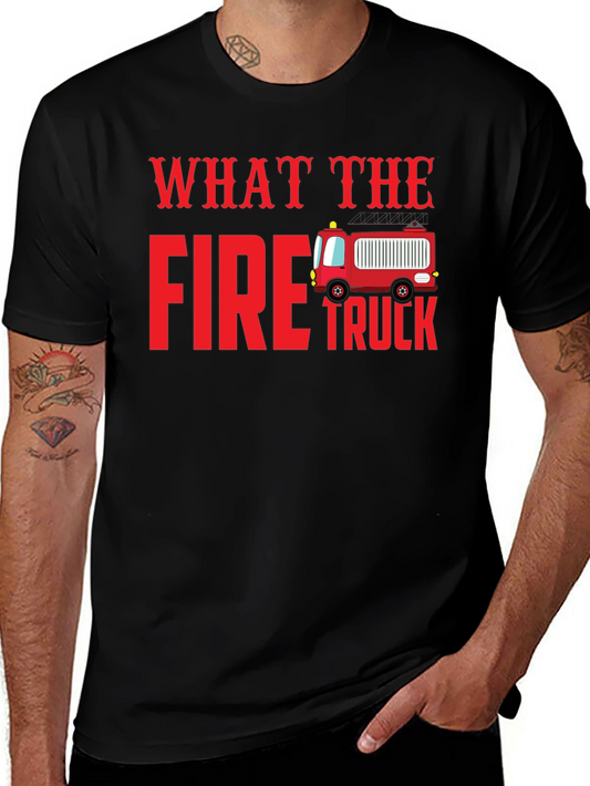What The Fire Truck Black Graphic Tee