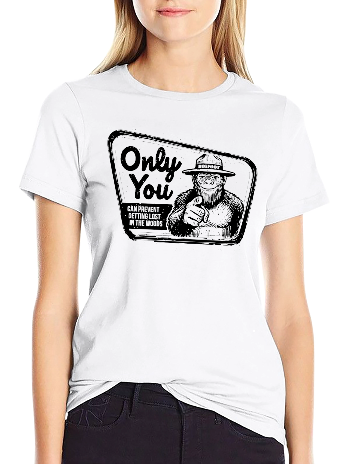 Bigfoot Only You Graphic T-Shirt - Black