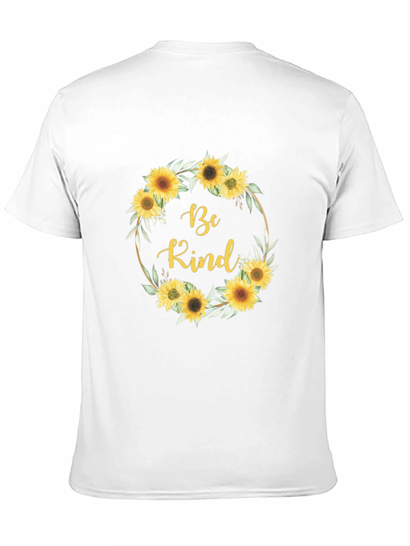Be Kind Sunflower Wreath Graphic T-Shirt