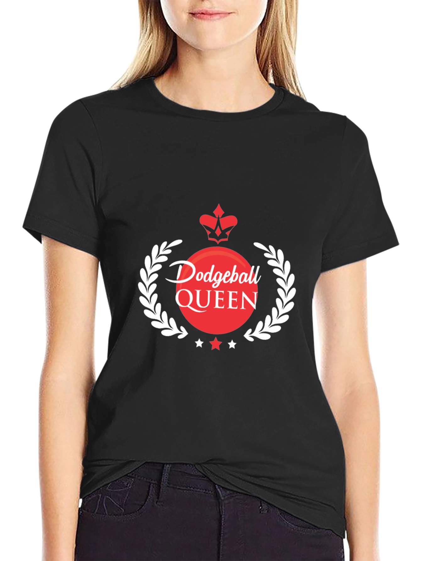 Dodgeball Queen Black T-Shirt