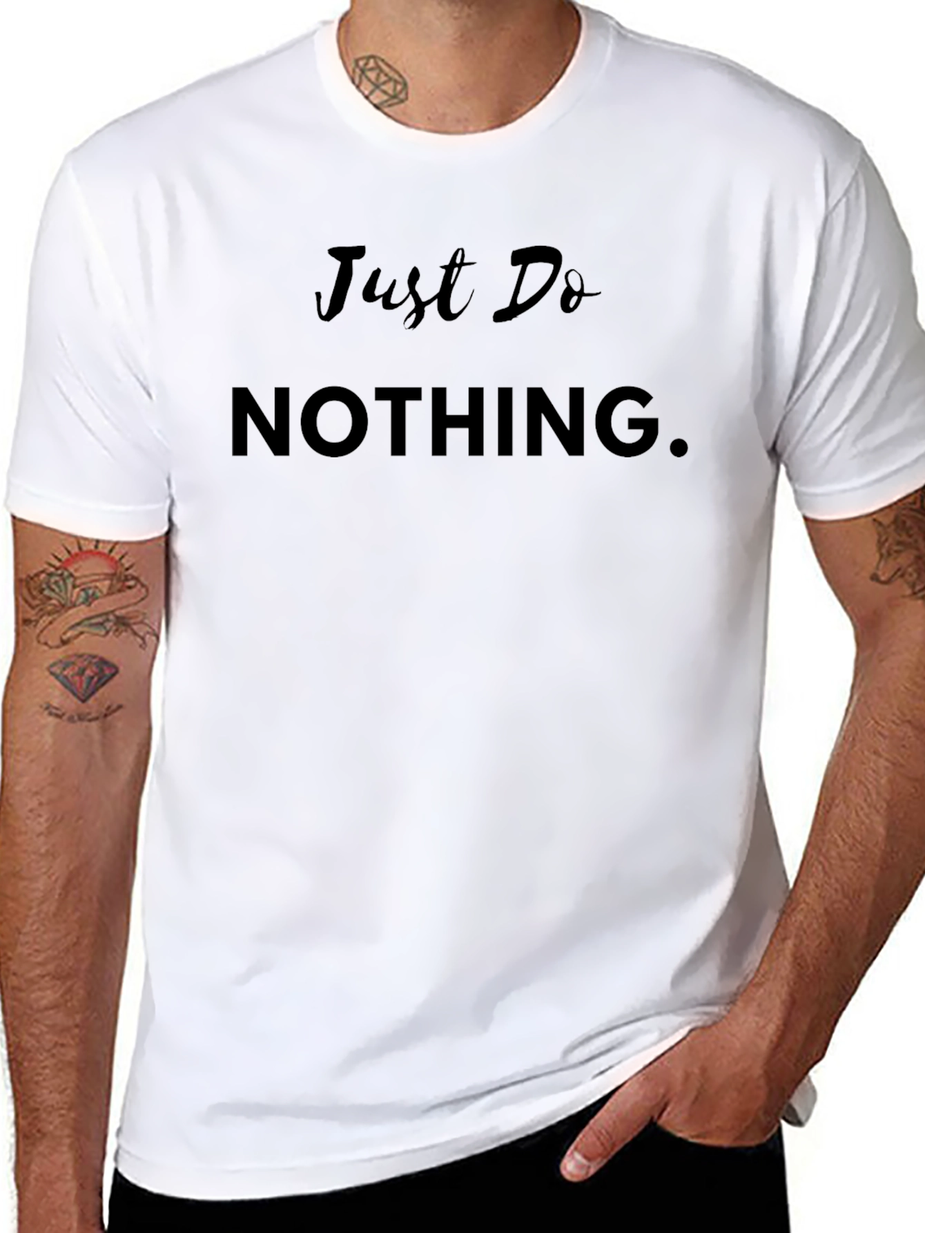 Just Do Nothing T-Shirt - Relaxed Black Tee