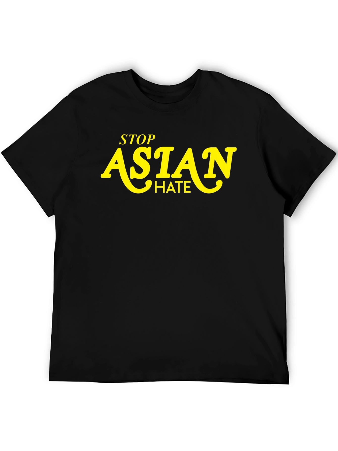 Stop Asian Hate Graphic T-Shirt - Black
