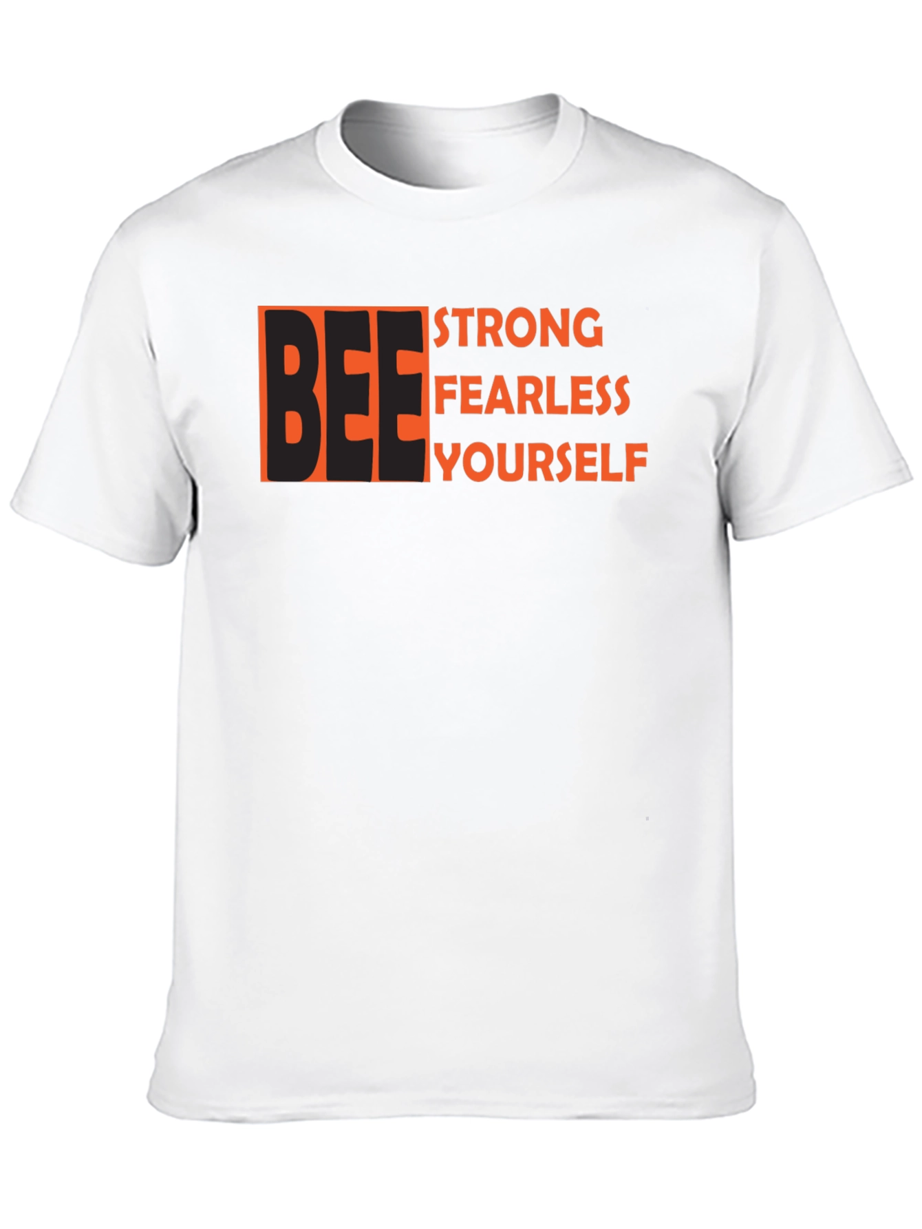 Be Strong Fearless Yourself Black Graphic Tee