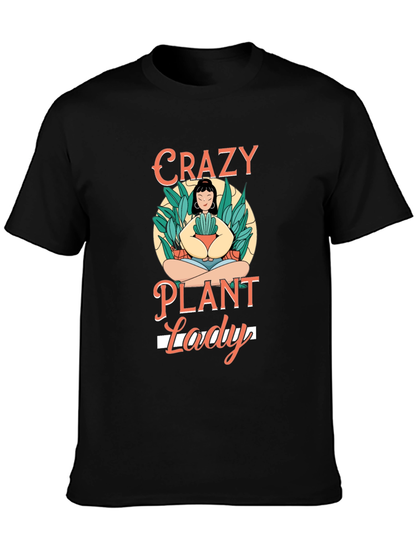 Crazy Plant Lady Graphic Tee - Black T-Shirt