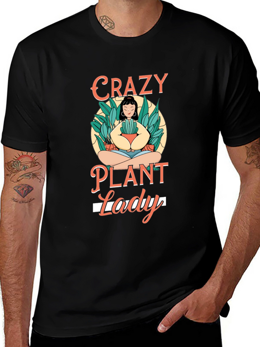 Crazy Plant Lady Graphic Tee - Black T-Shirt