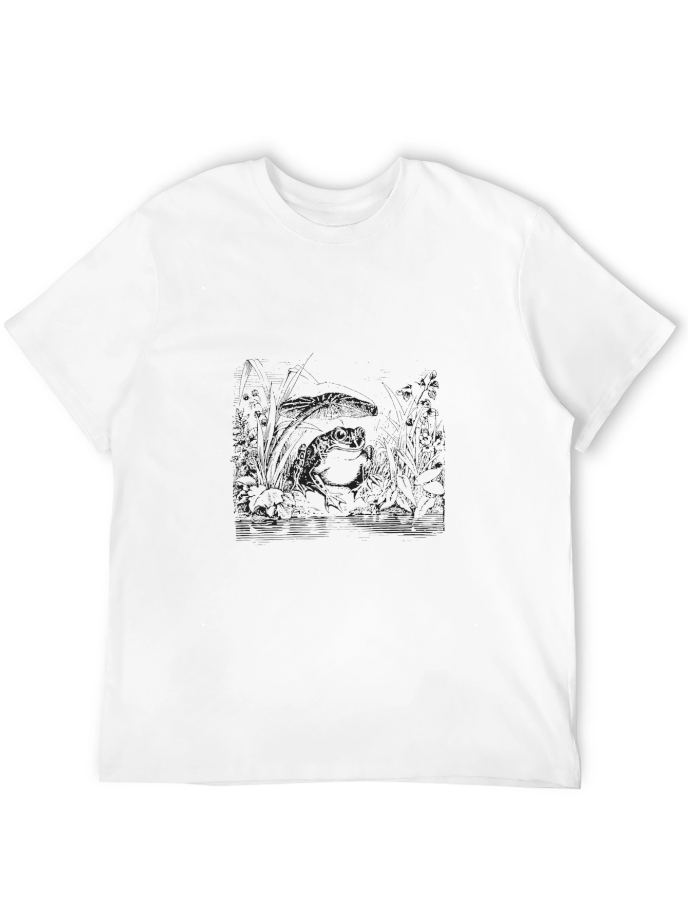 Mens Black Graphic Print Crew Neck T-Shirt