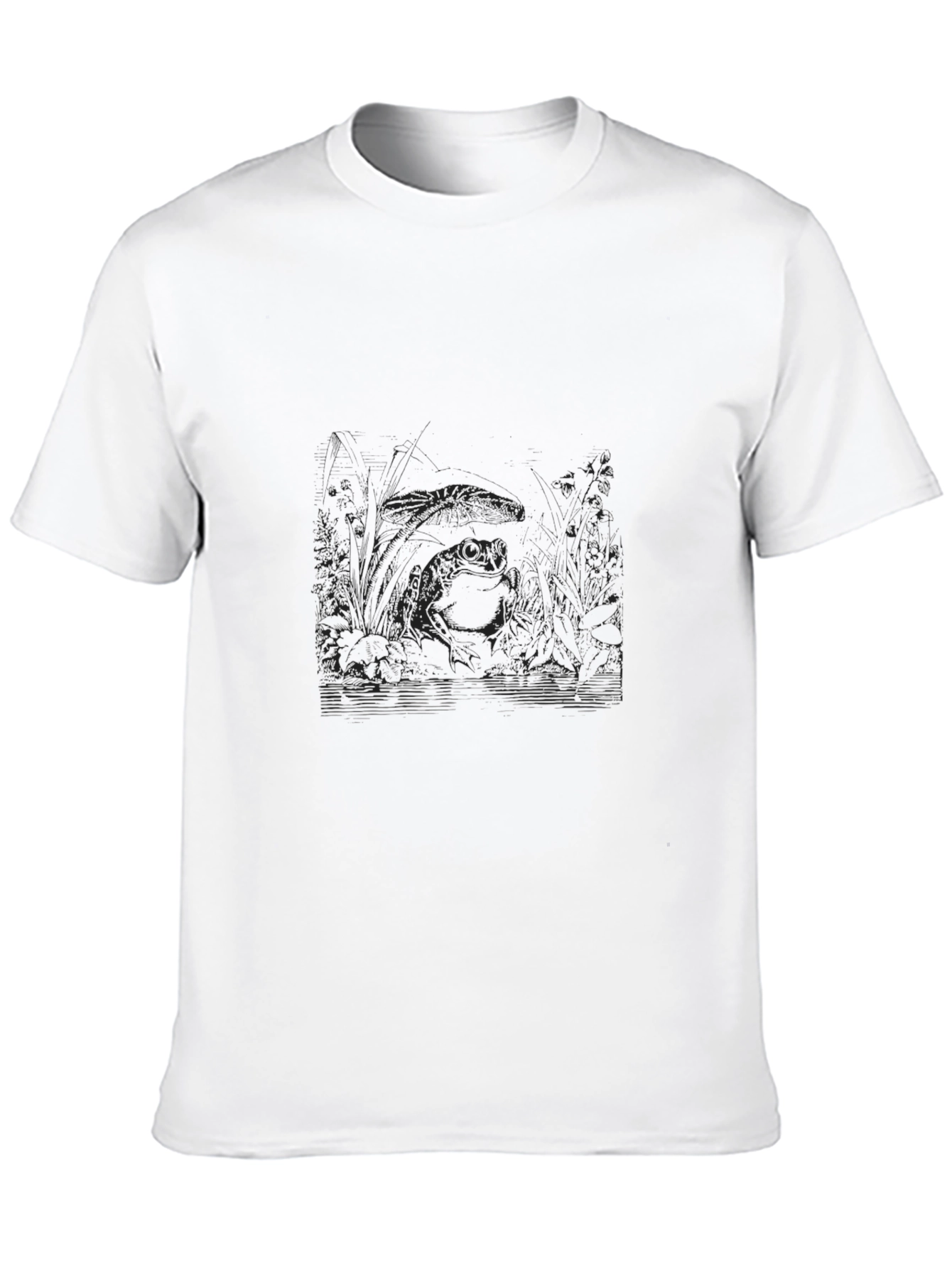 Mens Black Graphic Print Crew Neck T-Shirt