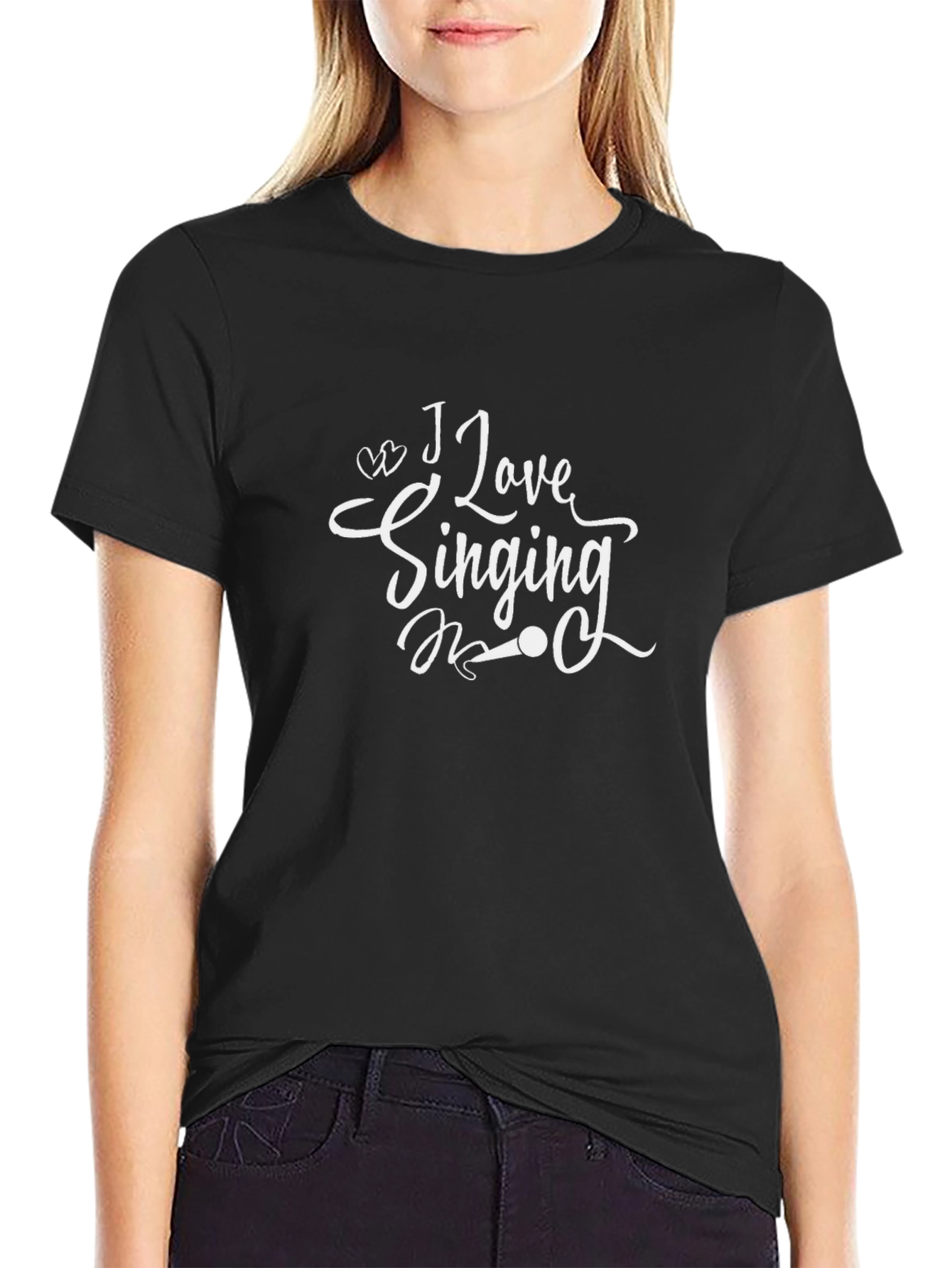 I Love Singing Black T-Shirt