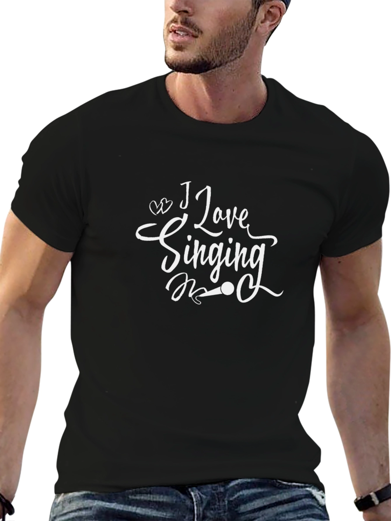 I Love Singing Black T-Shirt