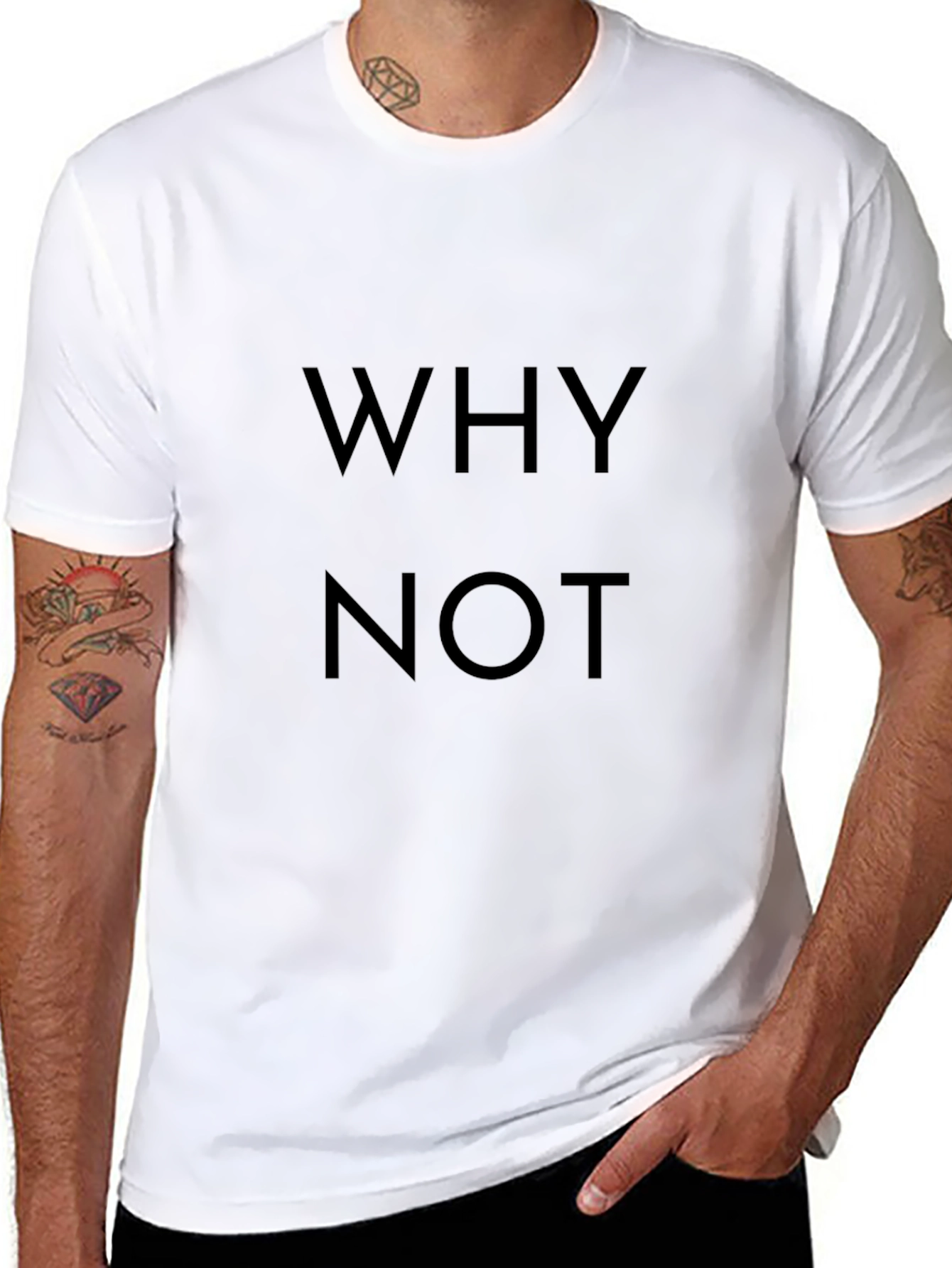 Why Not Black Graphic Tee - Casual Menswear