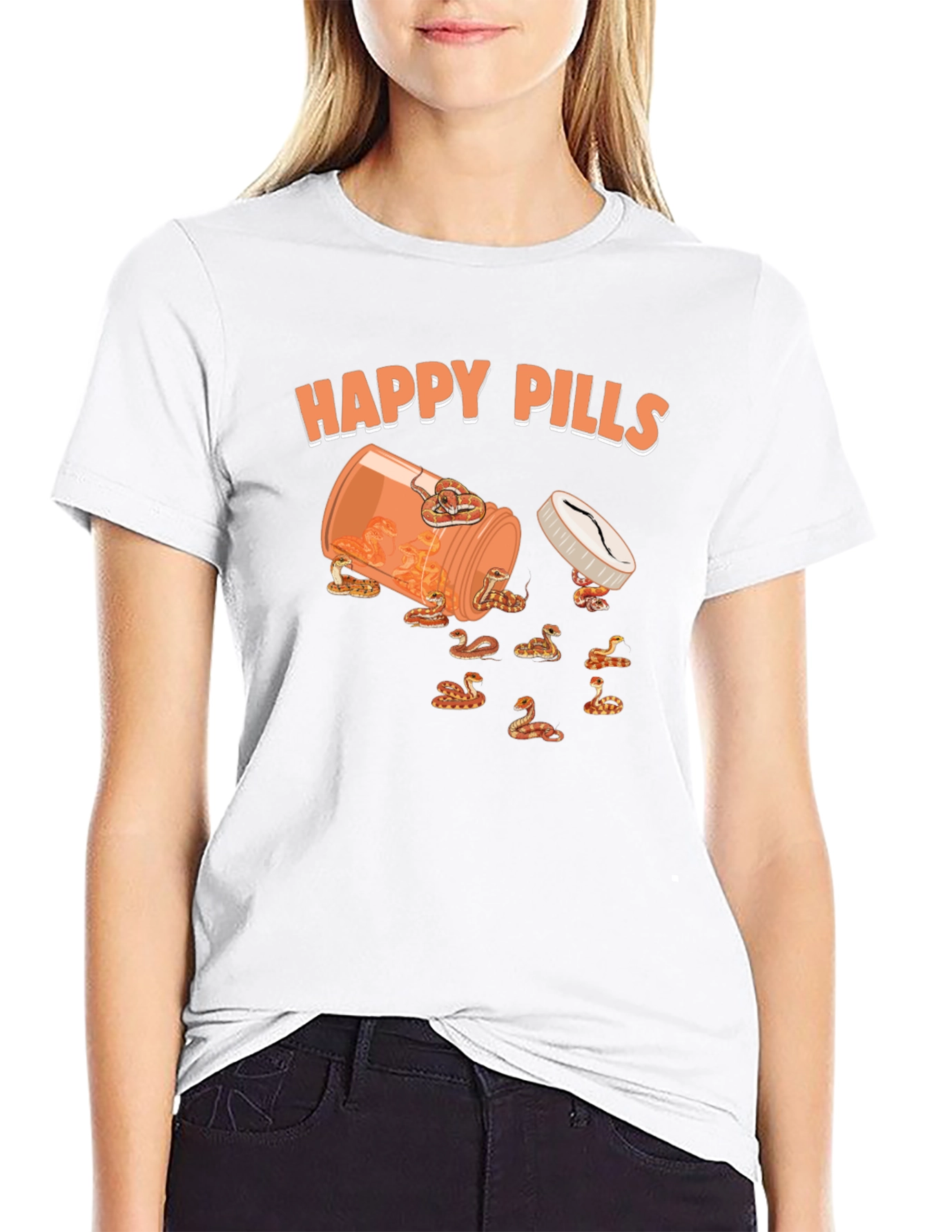 Happy Pills Snake T-Shirt - Unique Graphic Tee