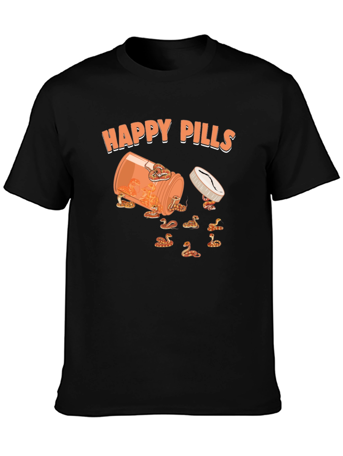 Happy Pills Snake T-Shirt - Unique Graphic Tee