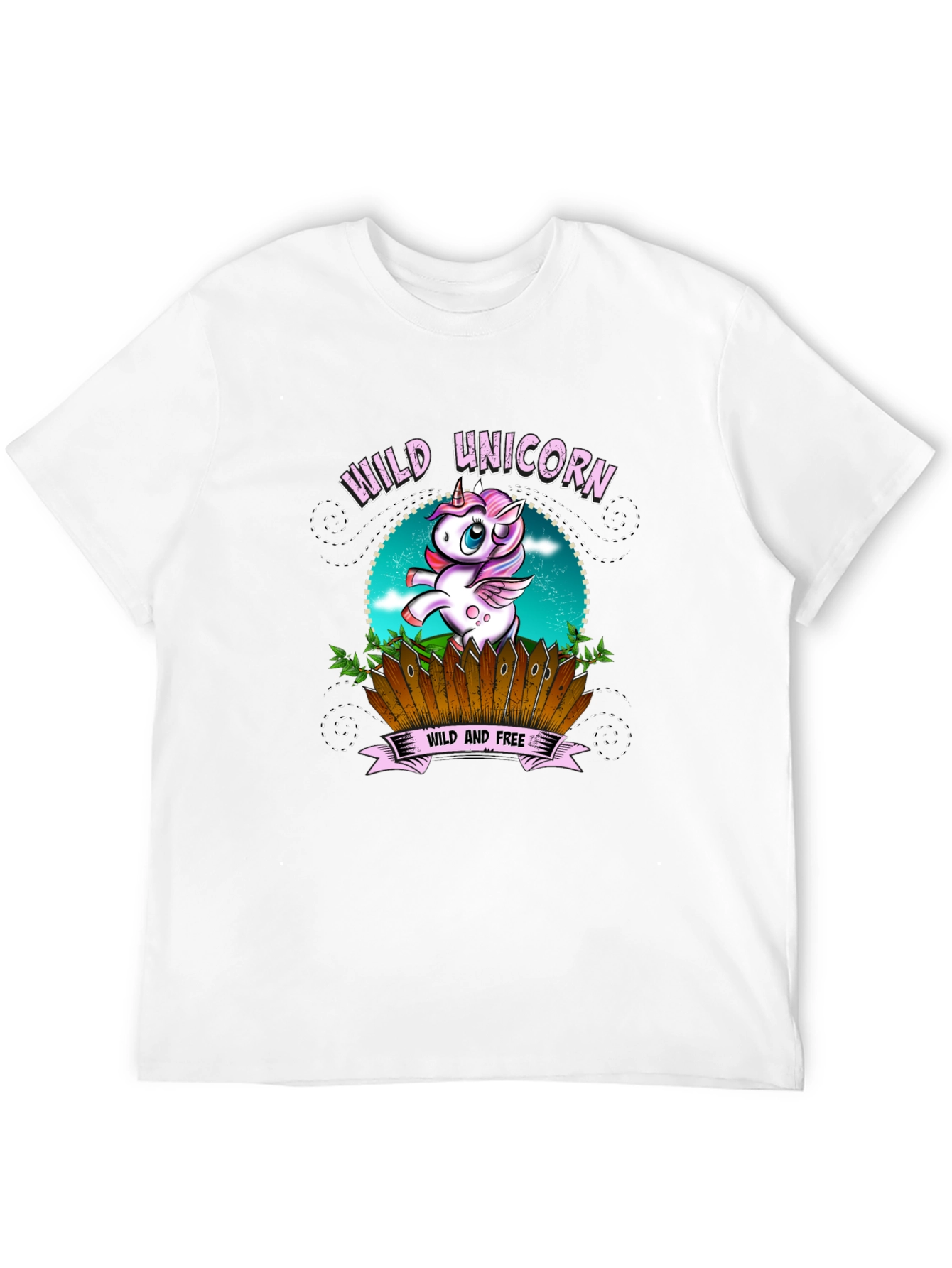 Wild Unicorn Black Graphic T-Shirt
