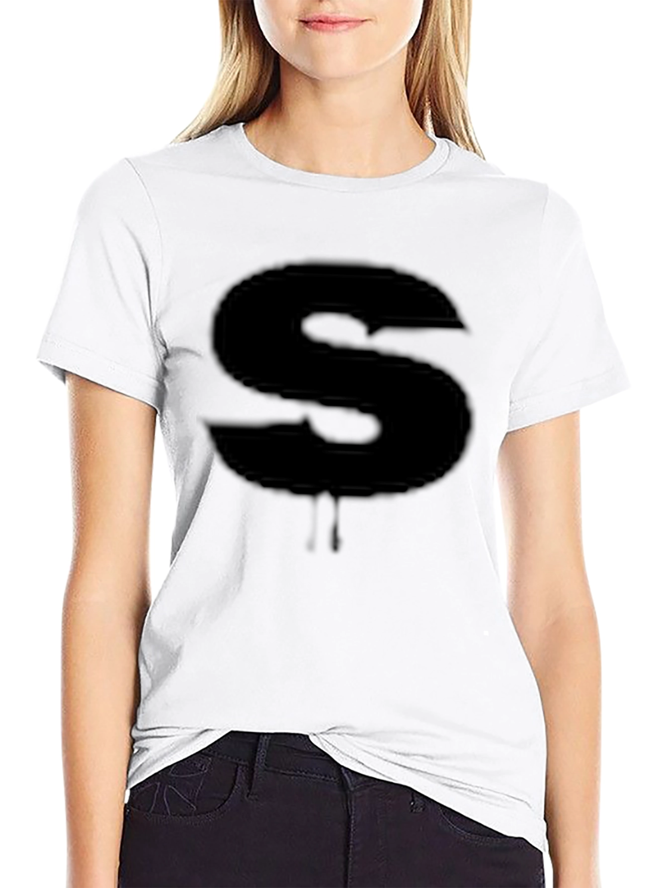 Modern Black S Graphic T-Shirt