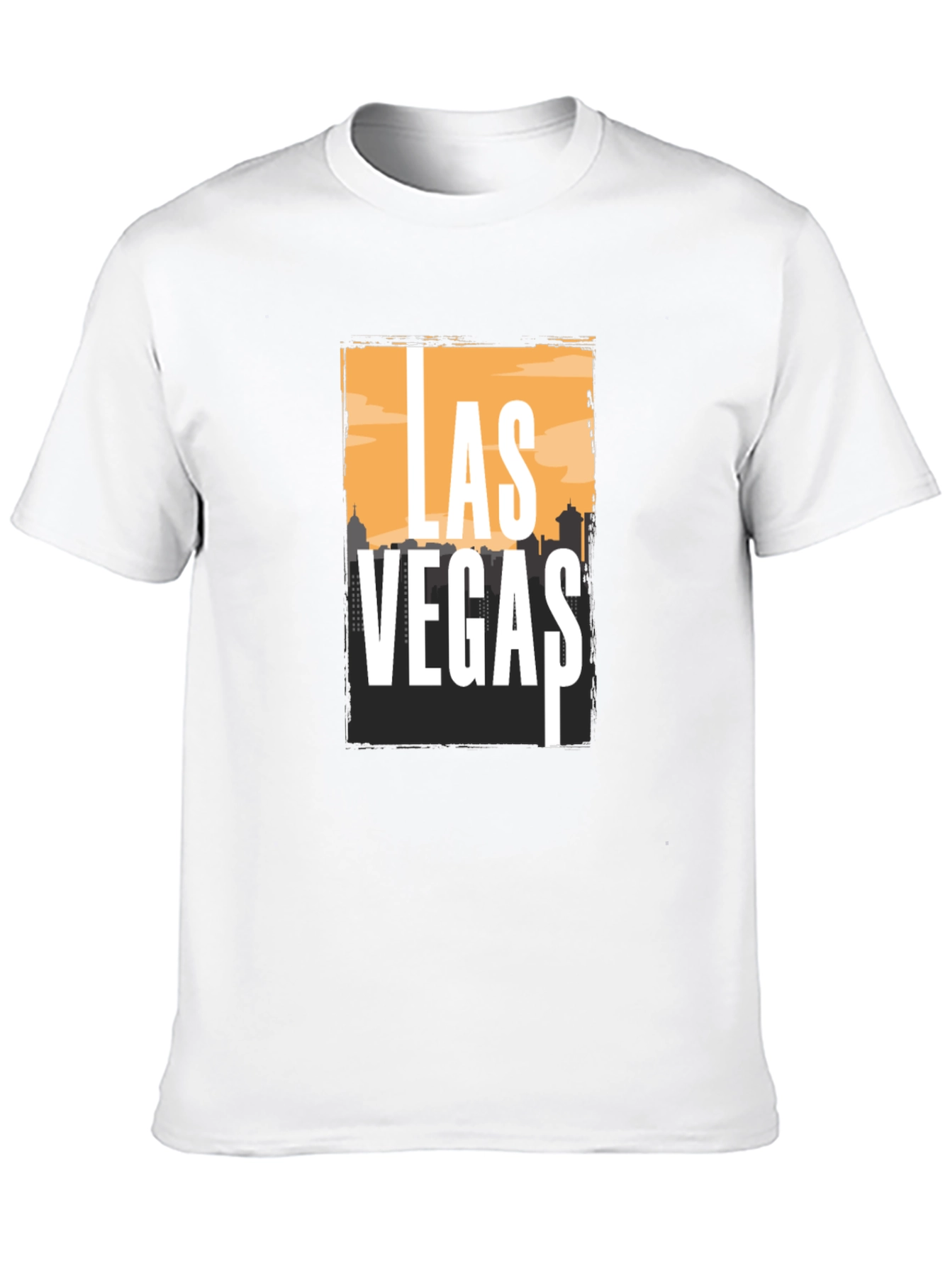 Las Vegas Graphic Print Crew Neck T-Shirt