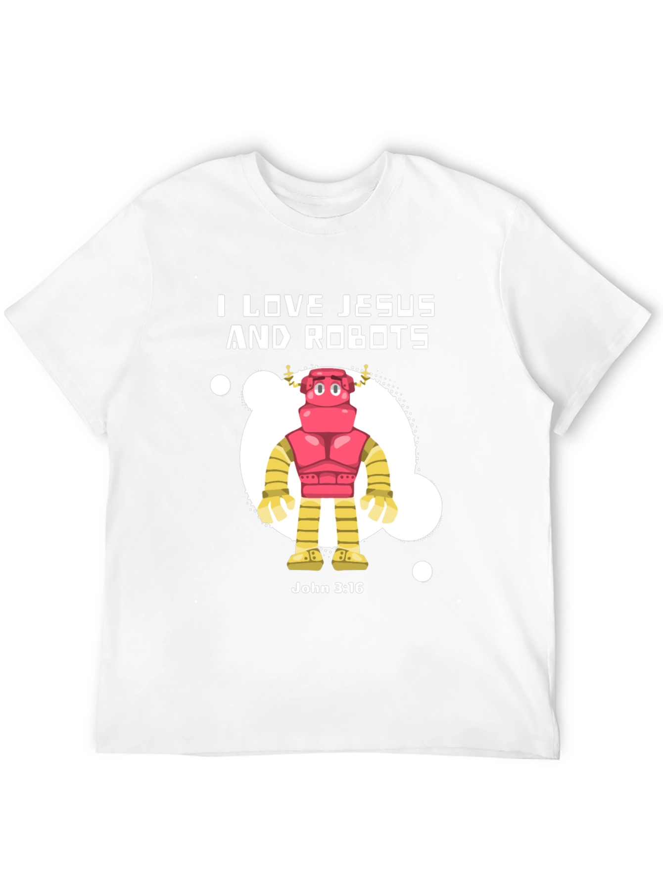 I Love Jesus and Robots Graphic T-Shirt