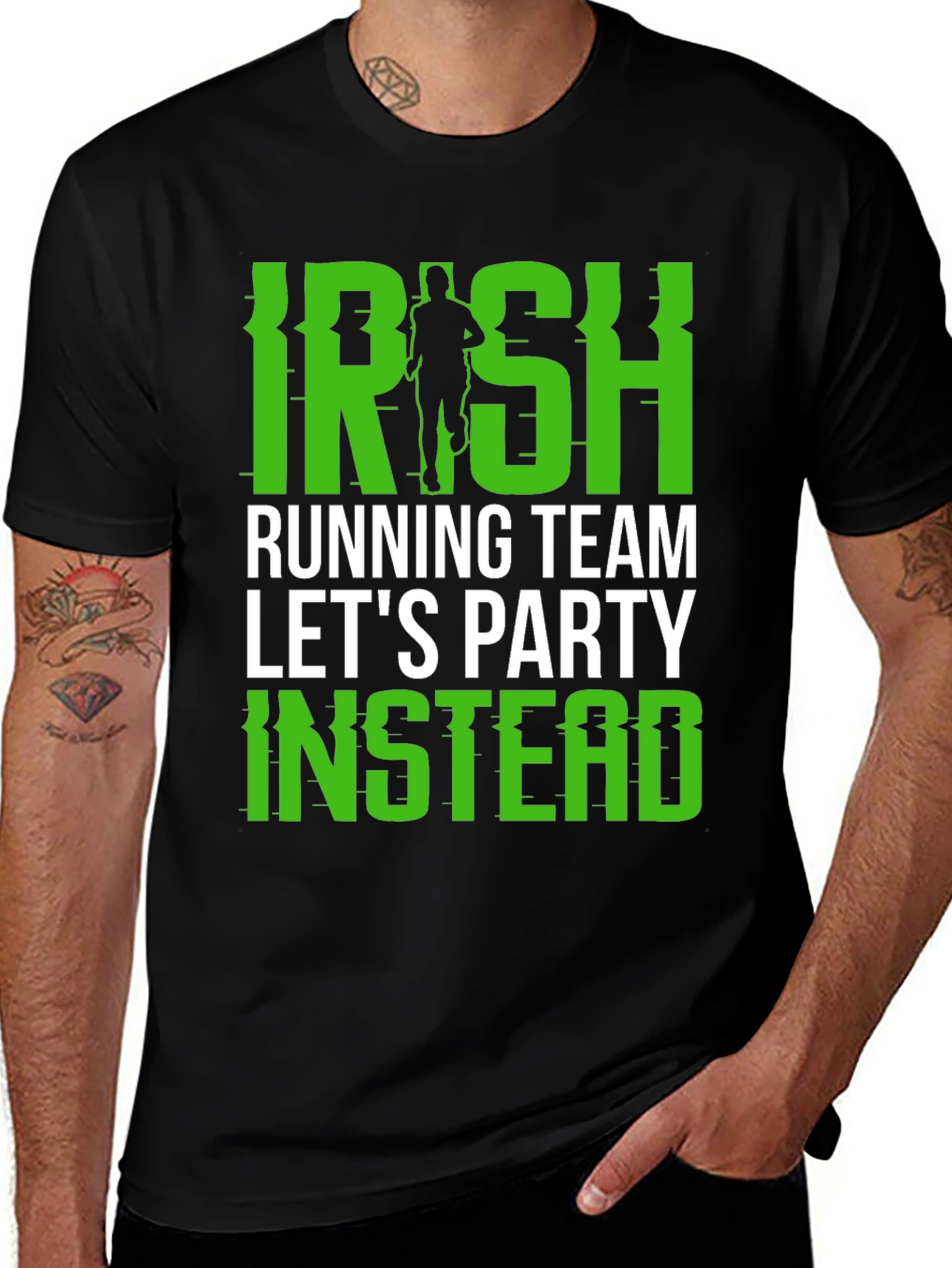 Irish Running Team Party Tee - Black