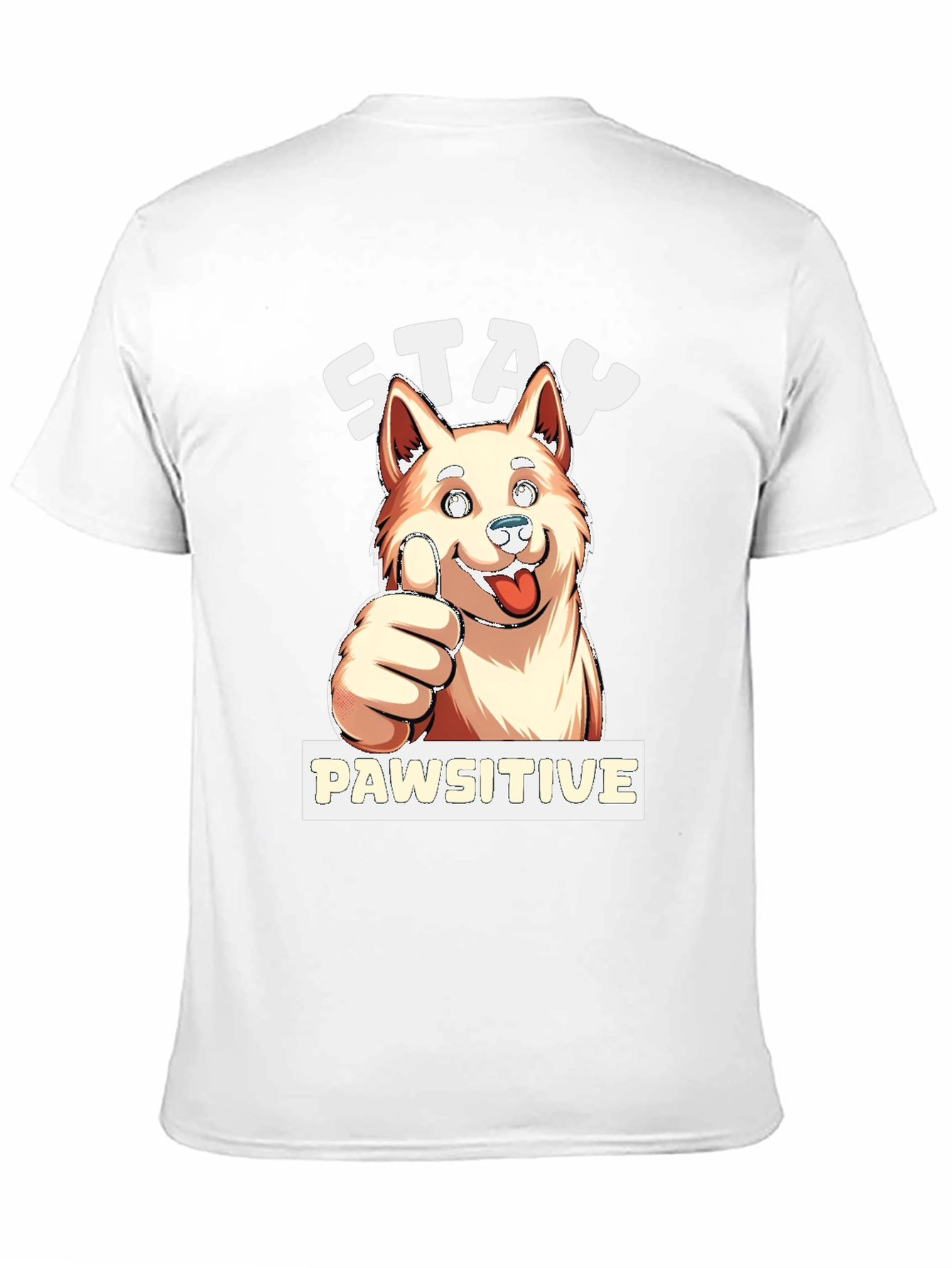 Stay Pawsitive Dog Graphic T-Shirt