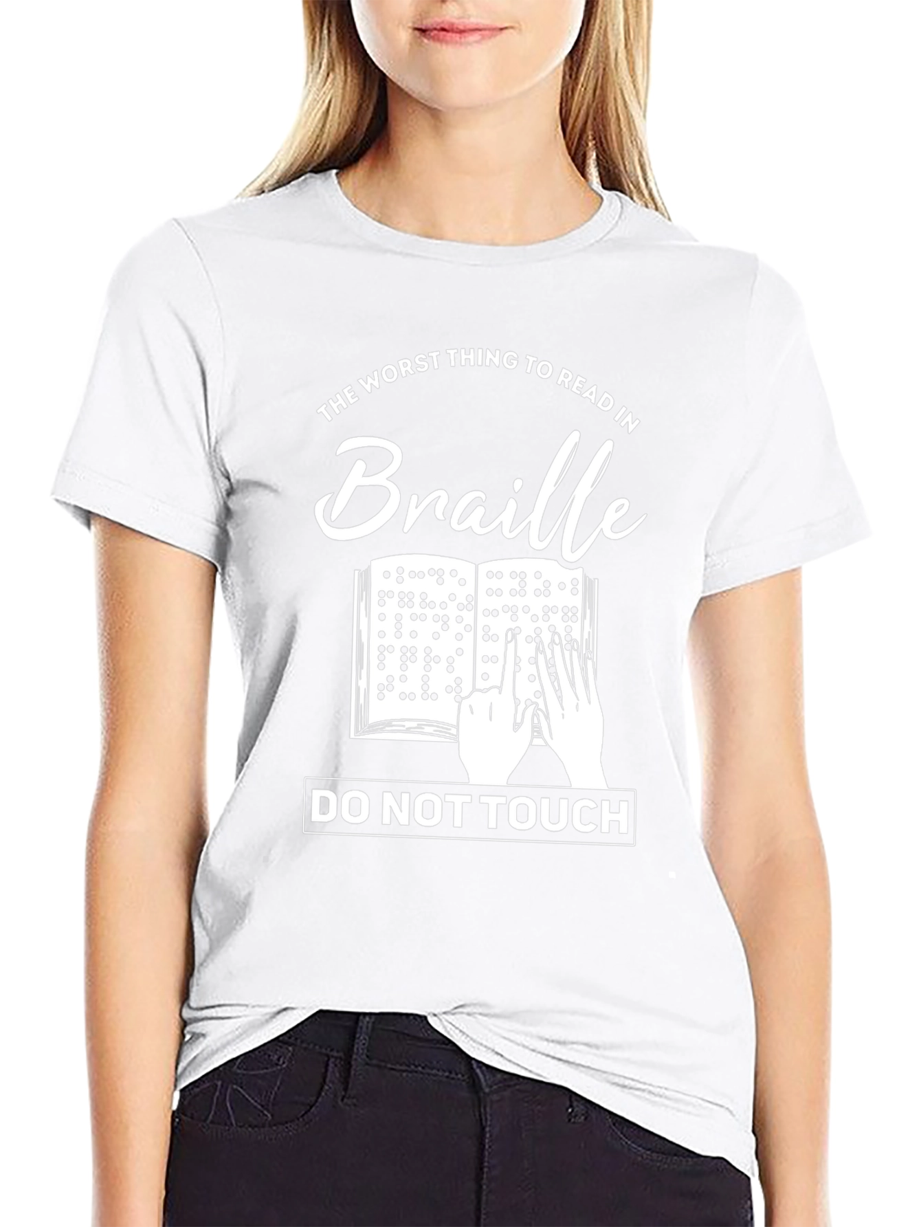Humorous Braille T-Shirt - Do Not Touch