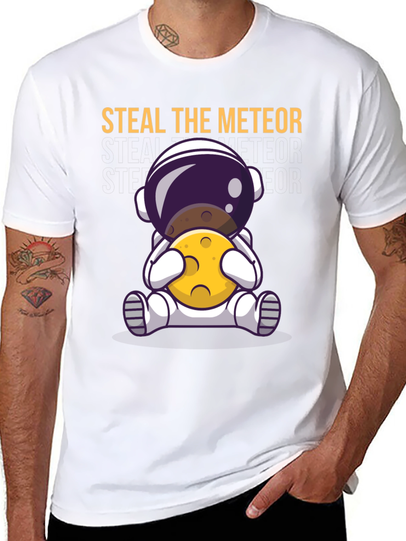 Steal the Meteor Astronaut Graphic T-Shirt