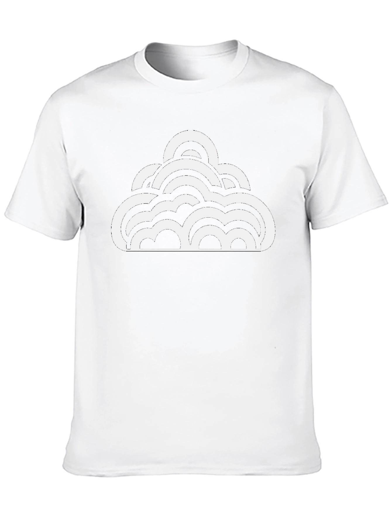 Abstract Cloud Graphic Tee - Black