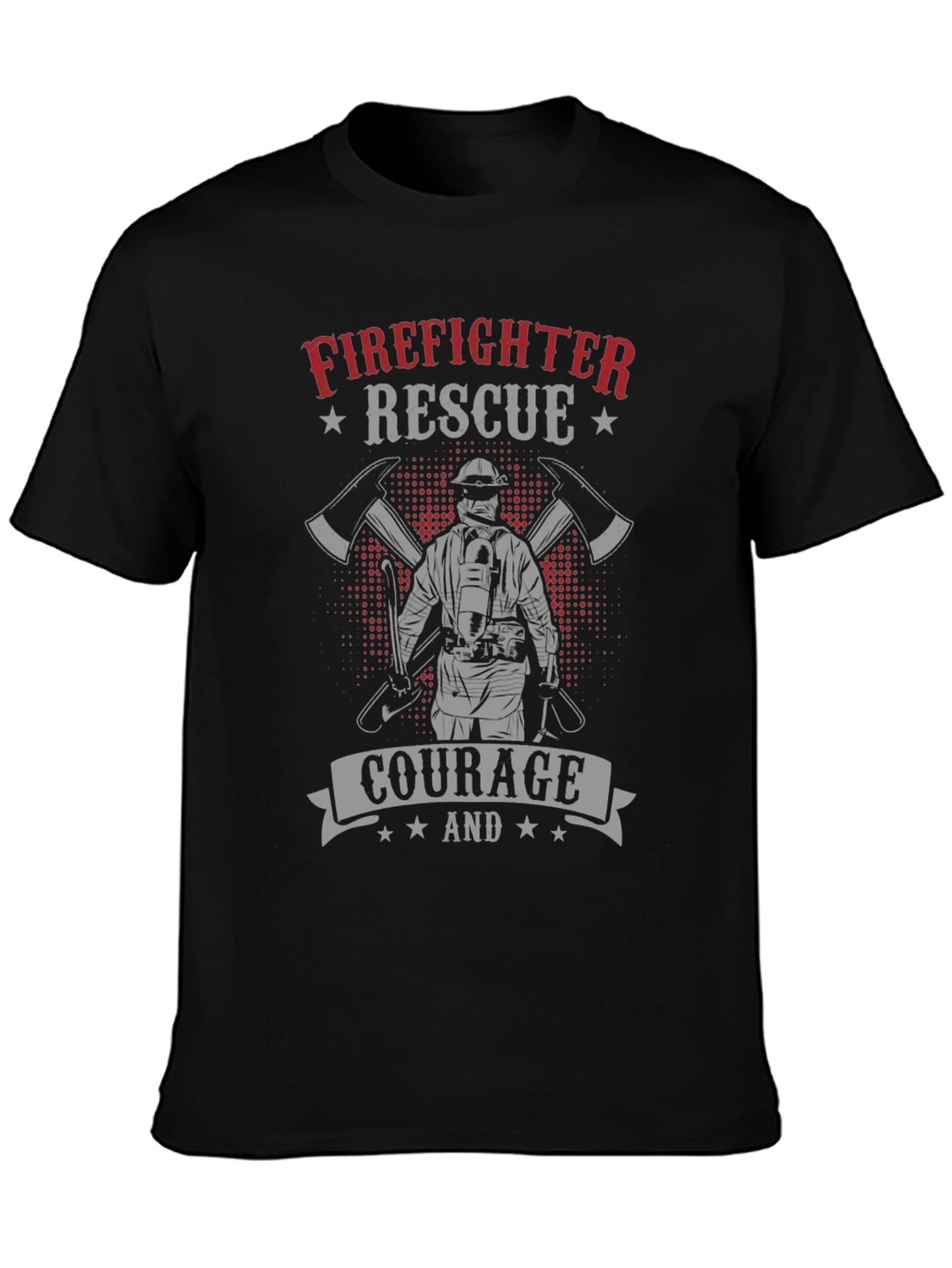 Firefighter Rescue Courage Graphic T-Shirt