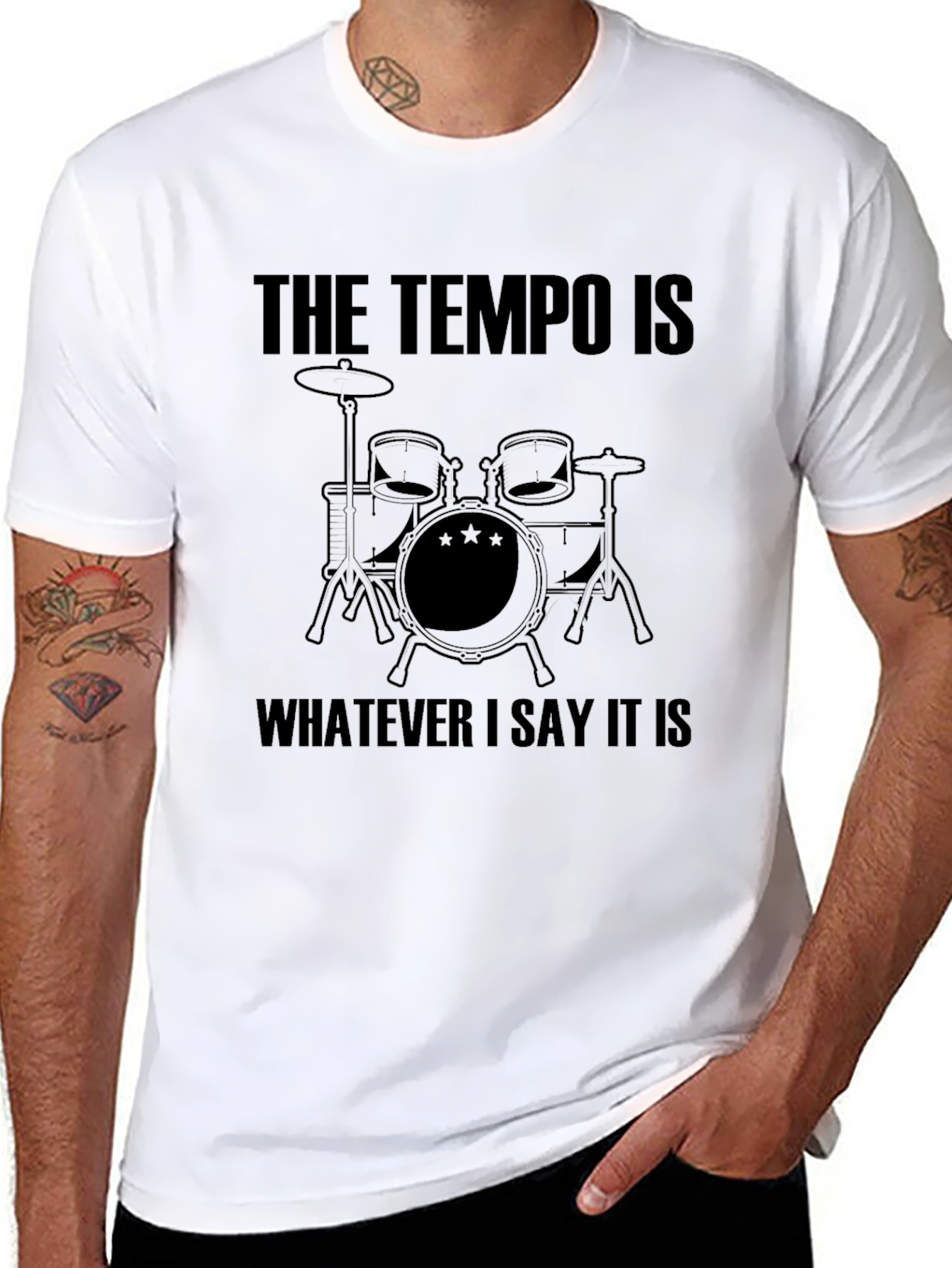 Drummer Tempo T-Shirt - Funny Musician Tee