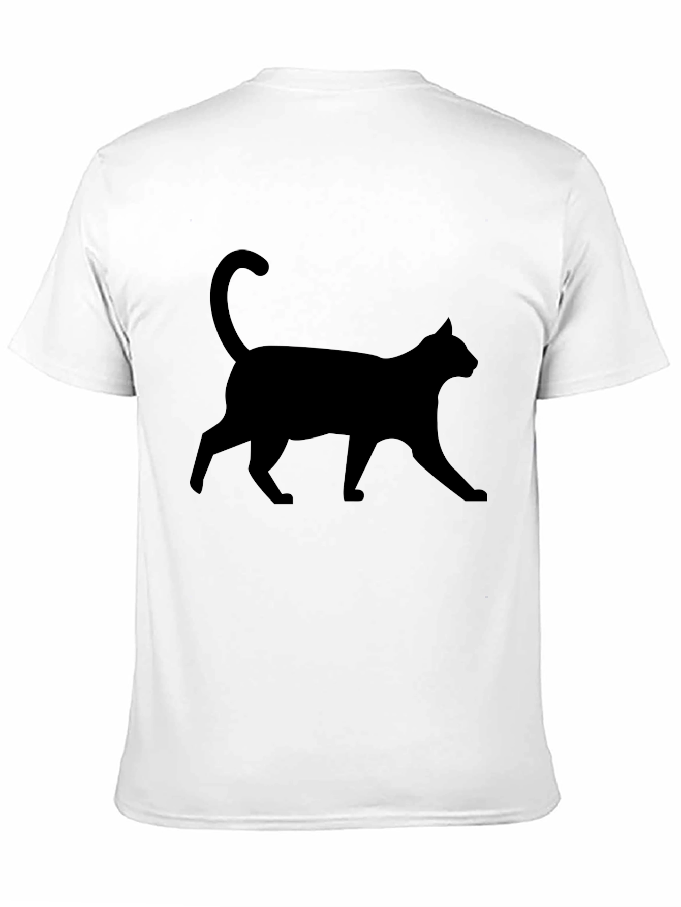 Black Cat Silhouette Graphic T-Shirt