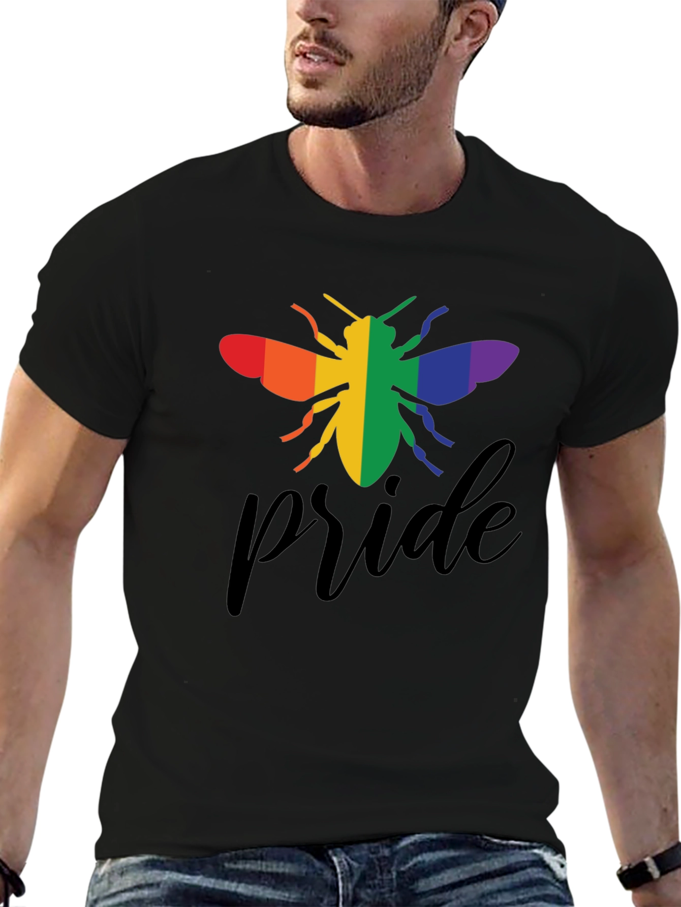 Pride Bee Graphic Tee - Black
