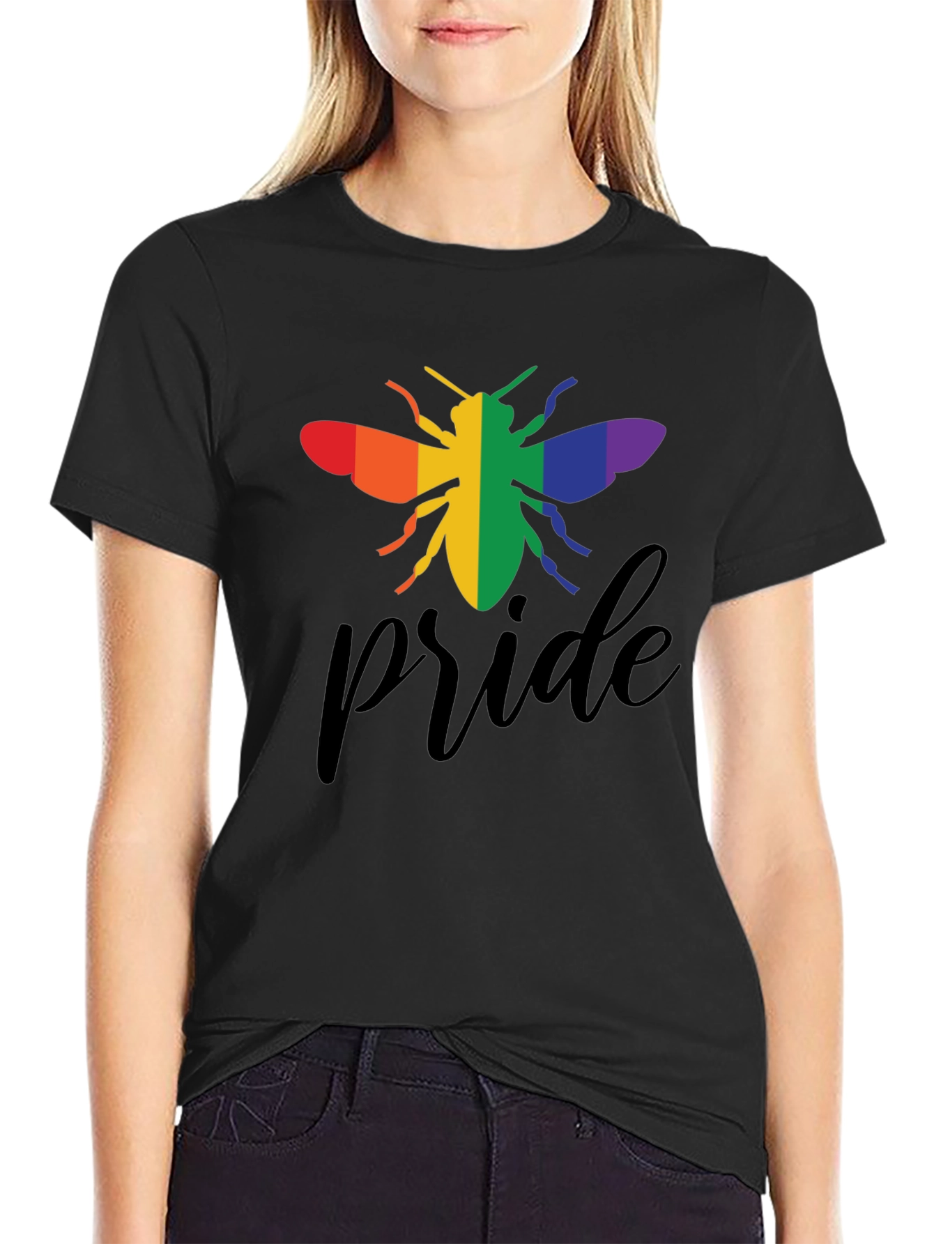 Pride Bee Graphic Tee - Black