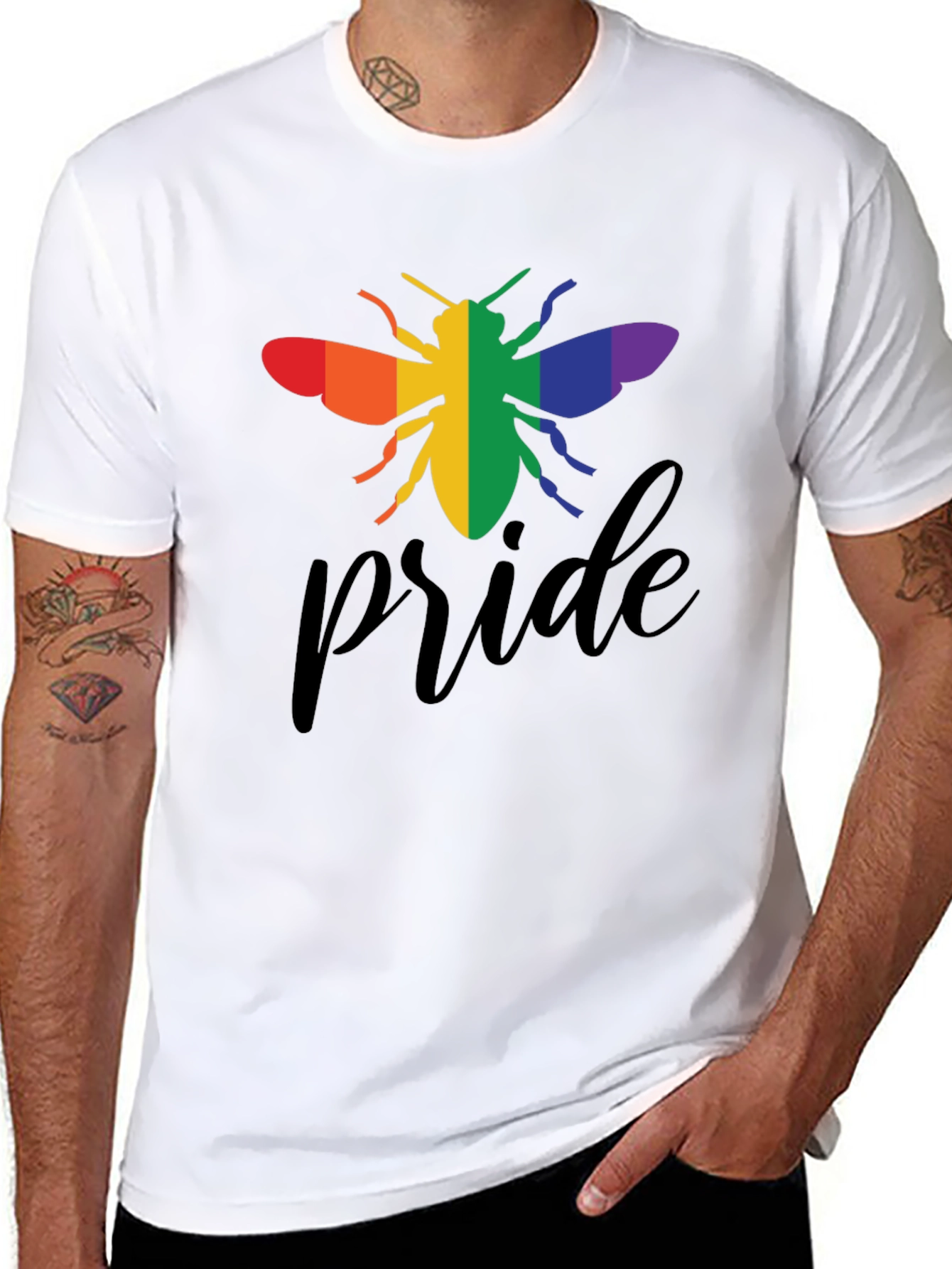Pride Bee Graphic Tee - Black