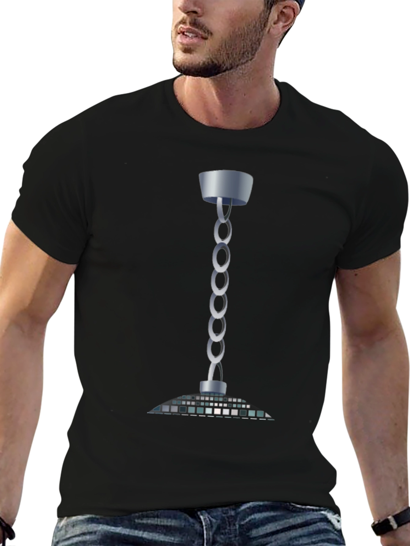 Disco Ball Chain T-Shirt - Retro Party Style