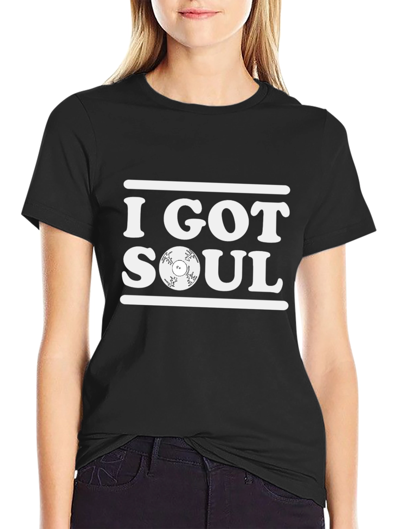 I Got Soul Graphic Tee - Black Cotton T-Shirt