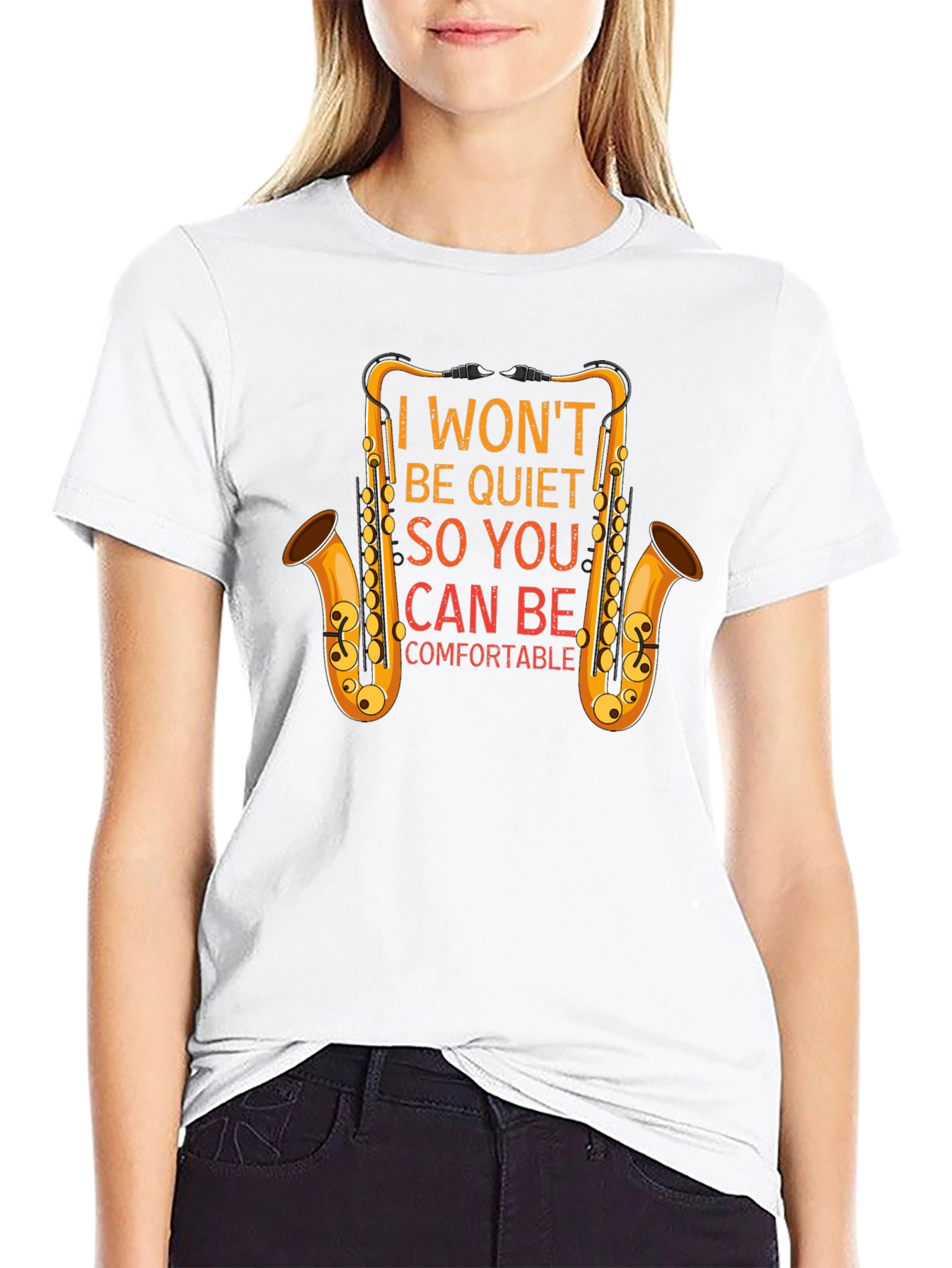 I Wont Be Quiet Saxophone Graphic T-Shirt
