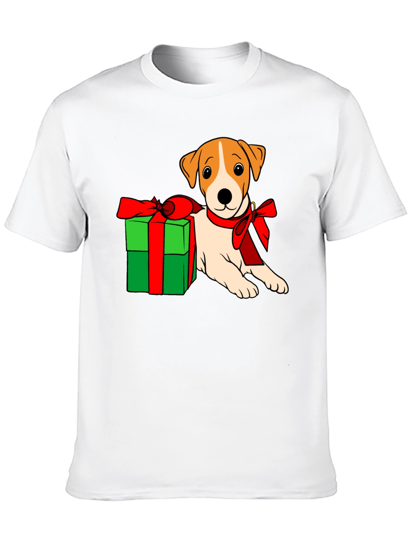Dog with Gift T-Shirt - Holiday Cheer!
