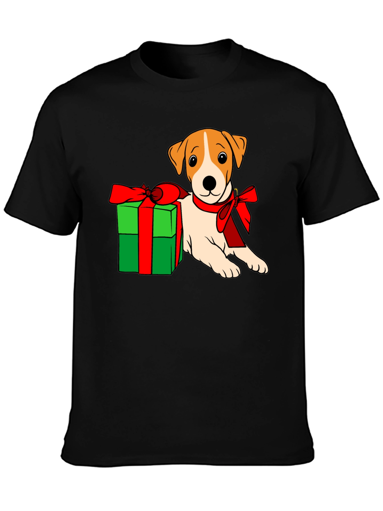 Dog with Gift T-Shirt - Holiday Cheer!