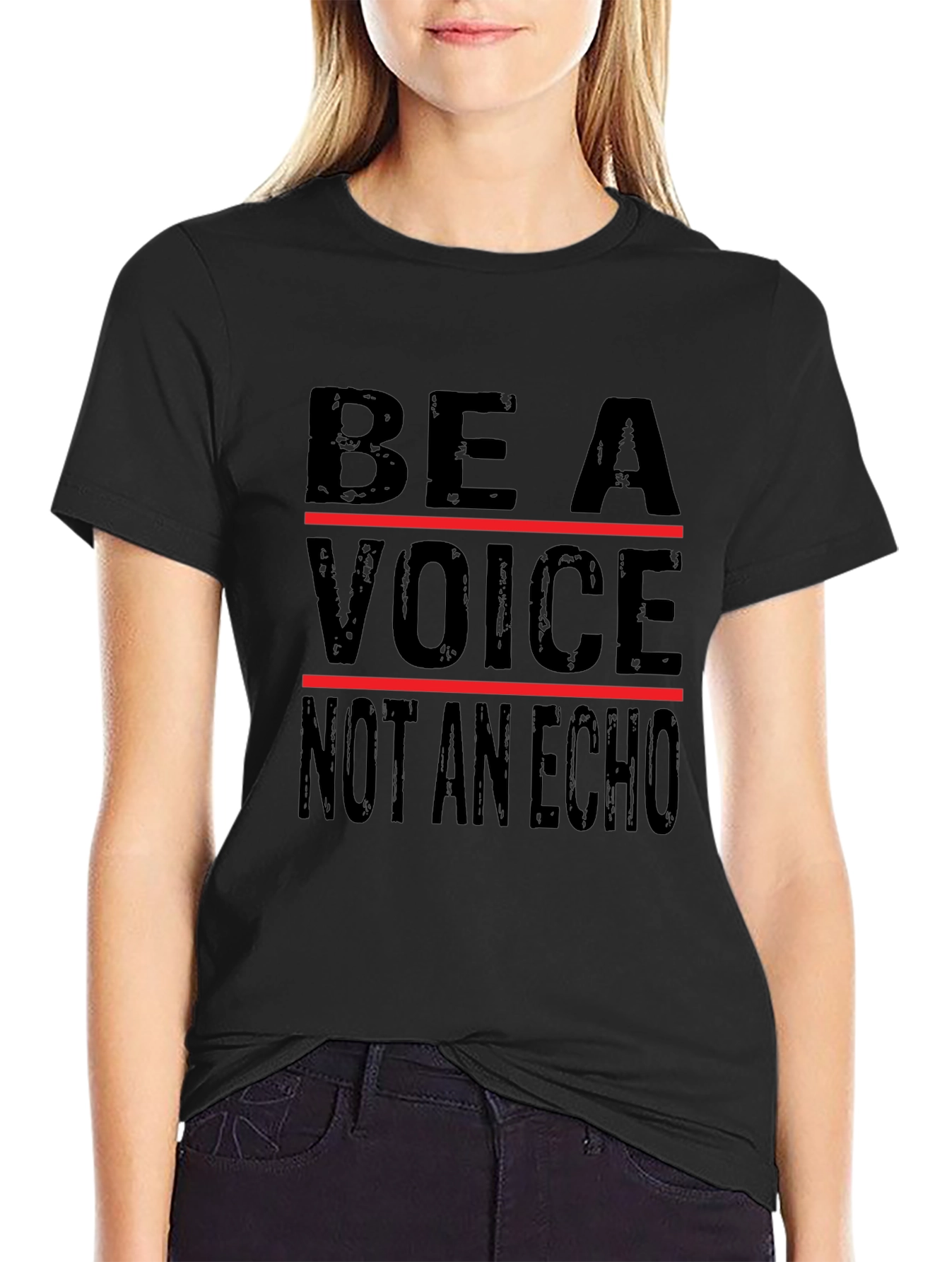 Be A Voice Graphic T-Shirt - Black
