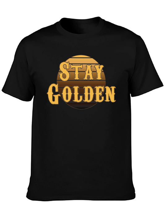 Stay Golden Graphic Tee - Retro Style Mens T-Shirt