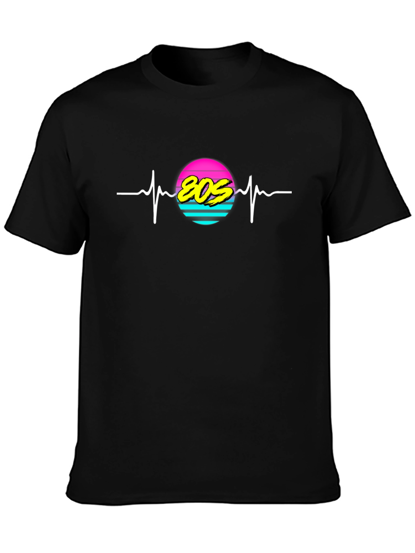 Retro 80s Heartbeat T-Shirt - Classic Throwback Style